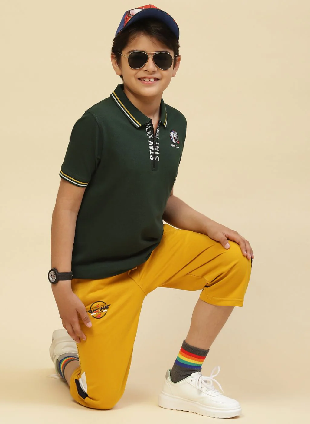 Boys Green Printed T-Shirt - Image 2