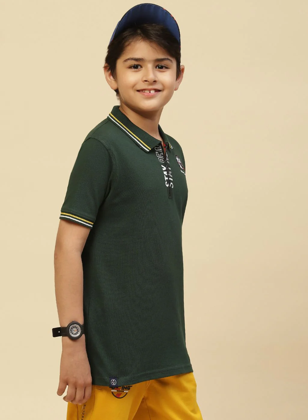 Boys Green Printed T-Shirt - Image 4