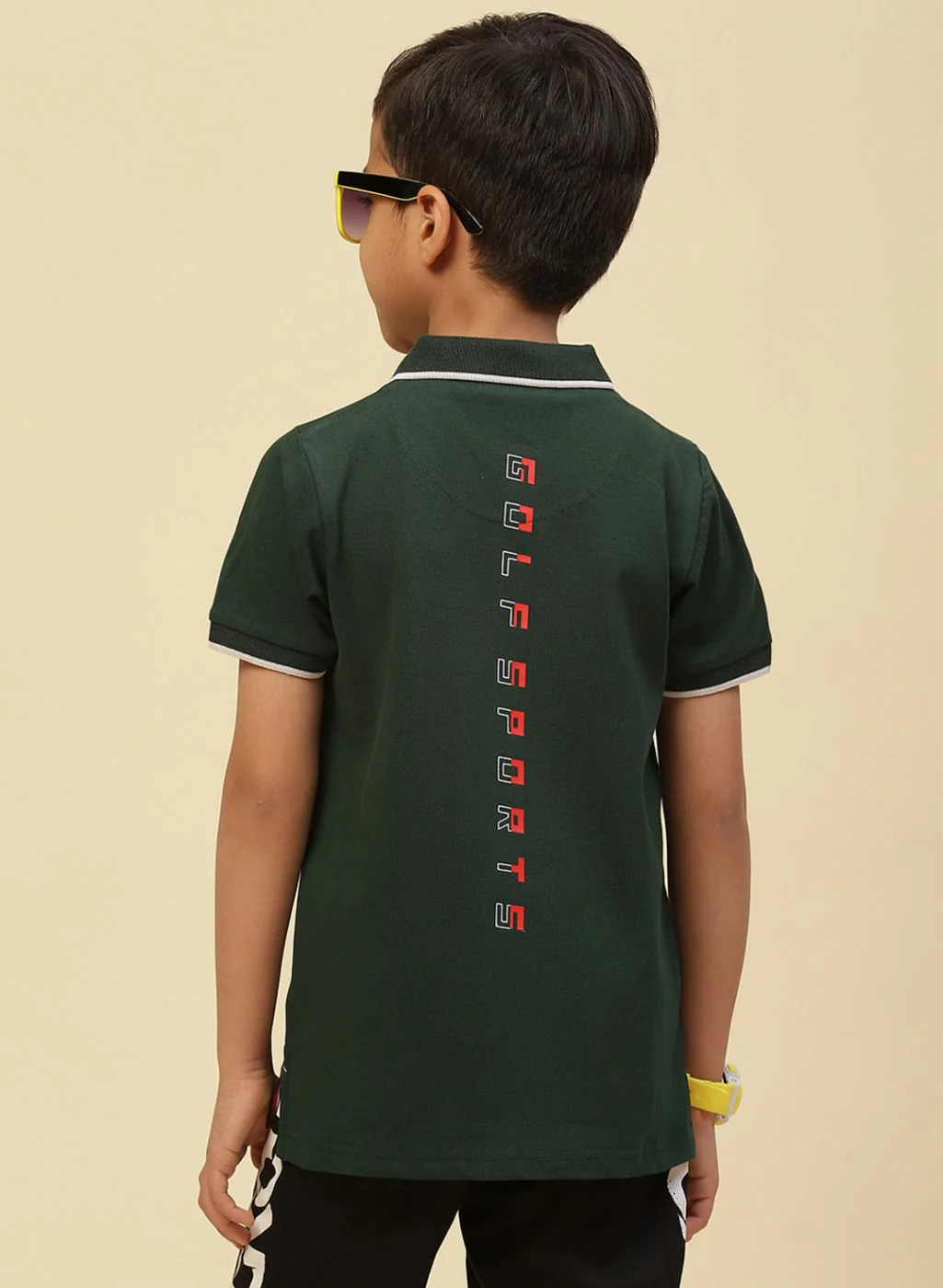Boys Green Printed T-Shirt - Image 4