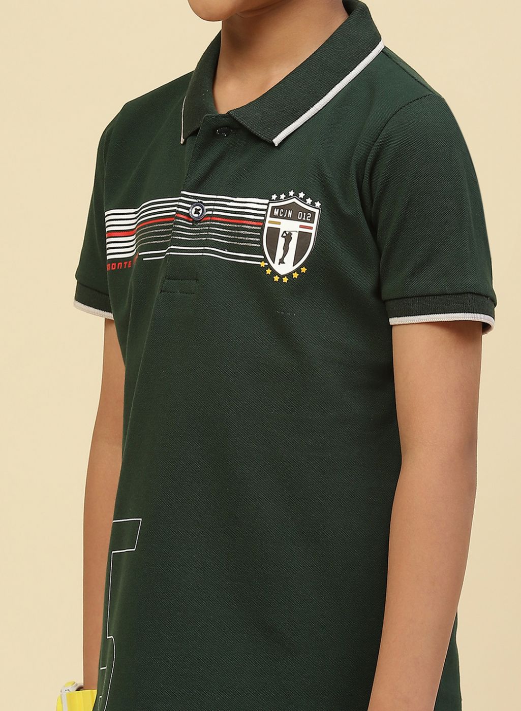 Boys Green Printed T-Shirt - Image 6