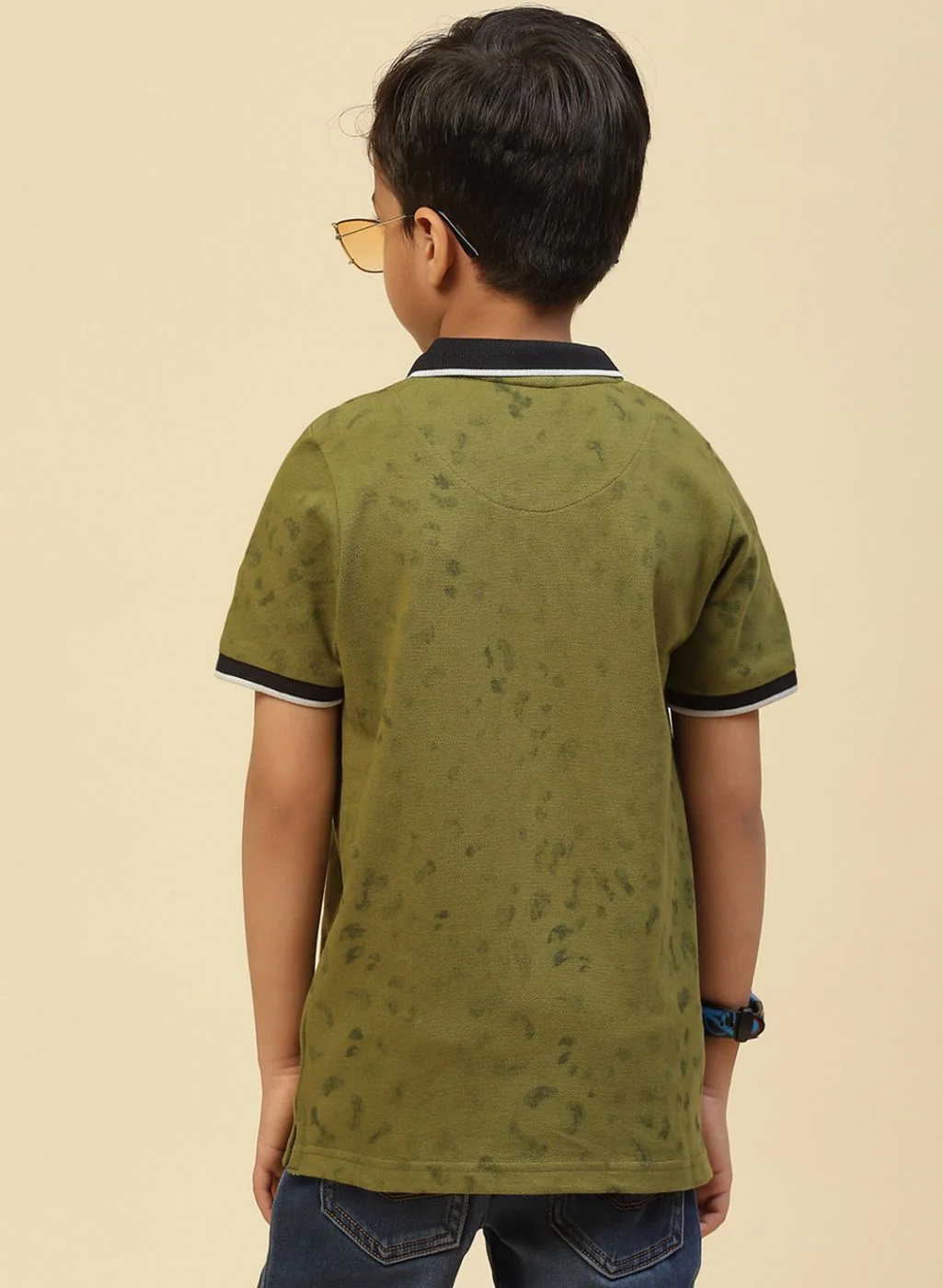 Boys Green Printed T-Shirt - Image 6