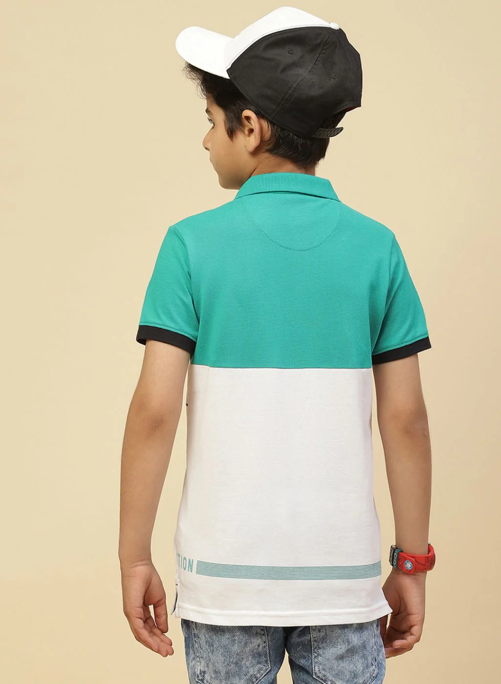 Boys Green Printed T-Shirt - Image 4