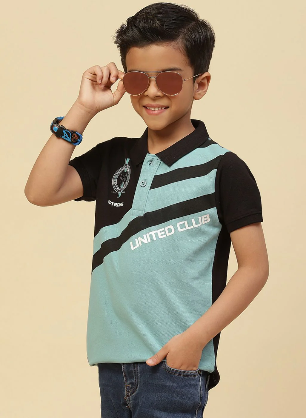 Boys Green Printed T-Shirt - Image 2