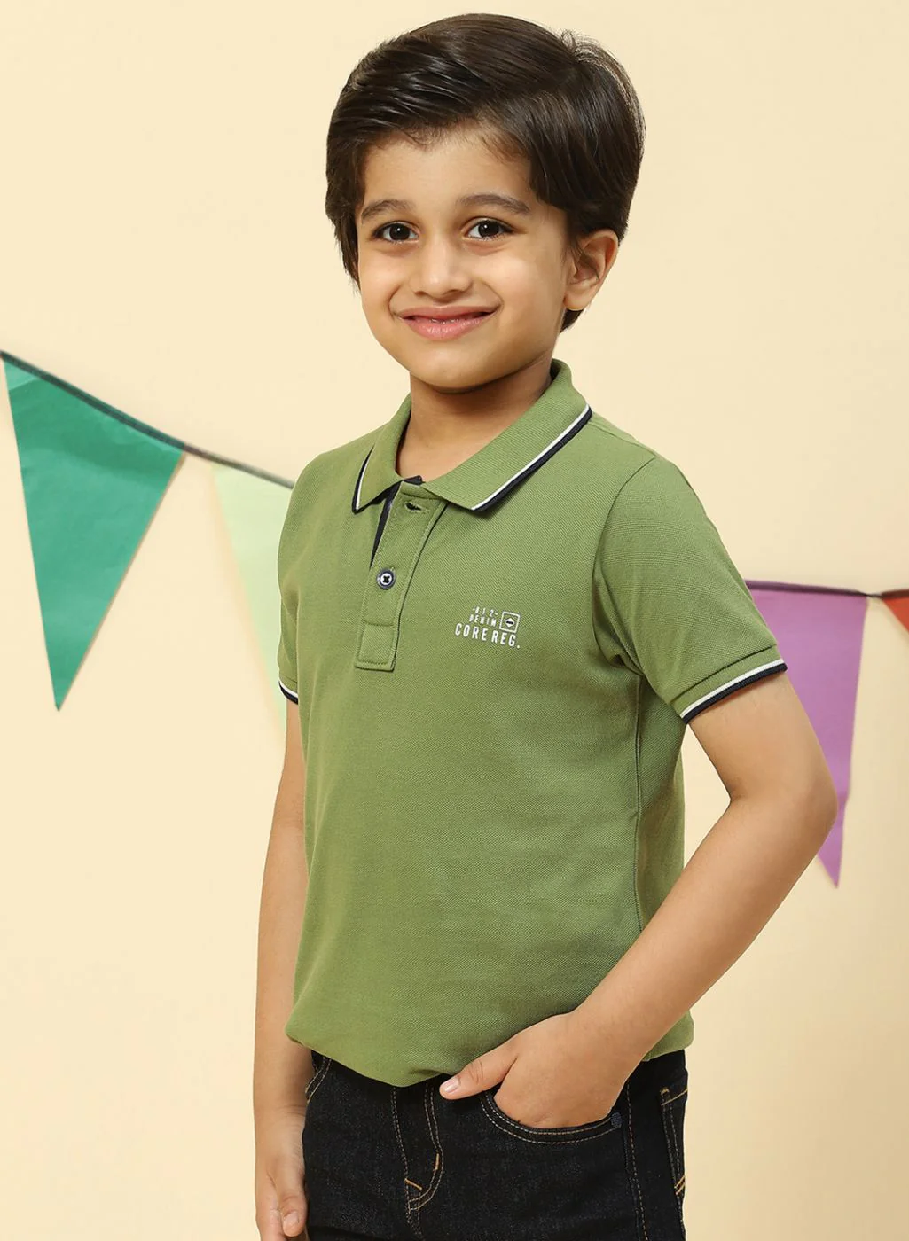 Boys Green Printed T-Shirt - Image 4