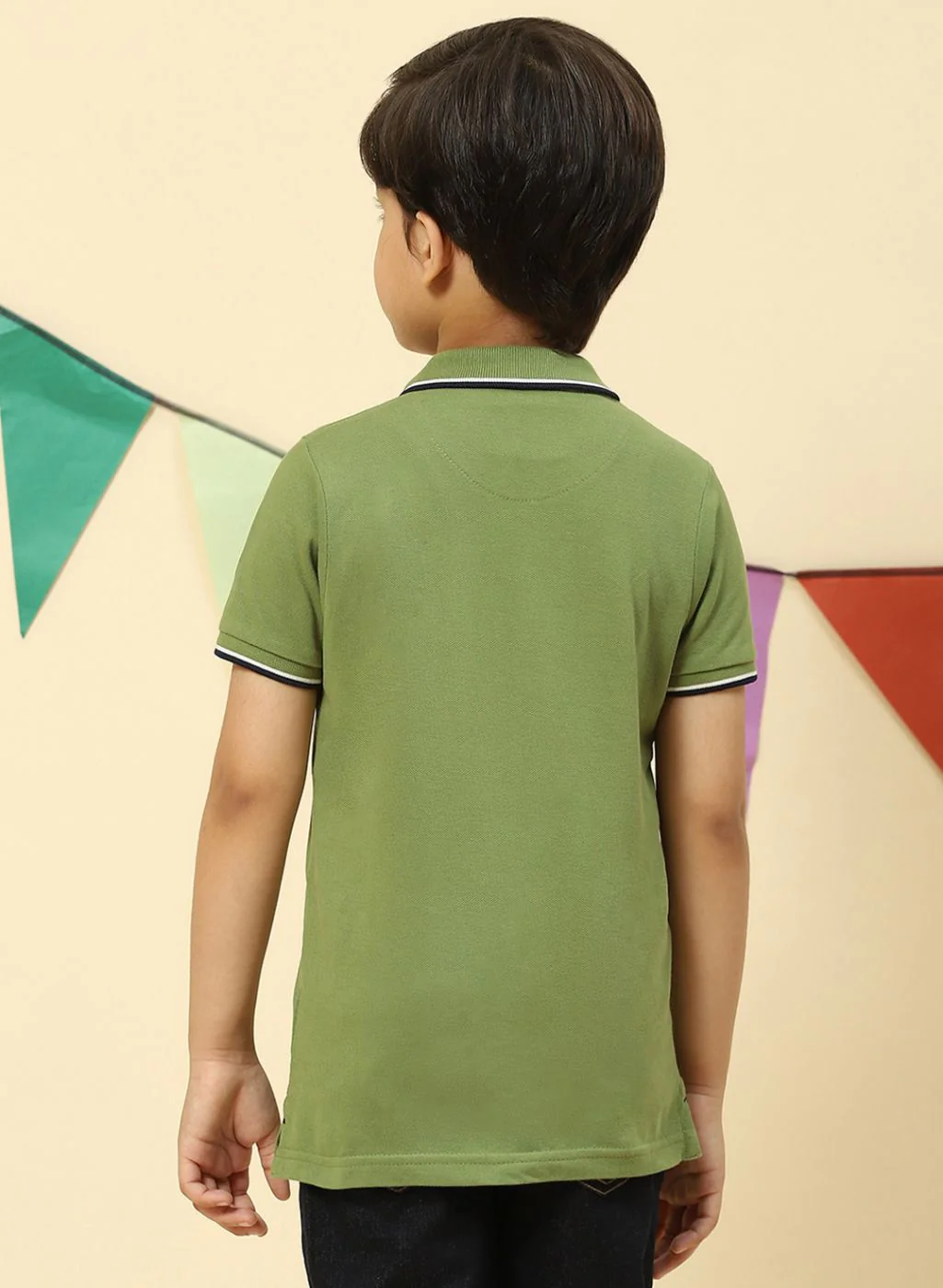 Boys Green Printed T-Shirt - Image 5