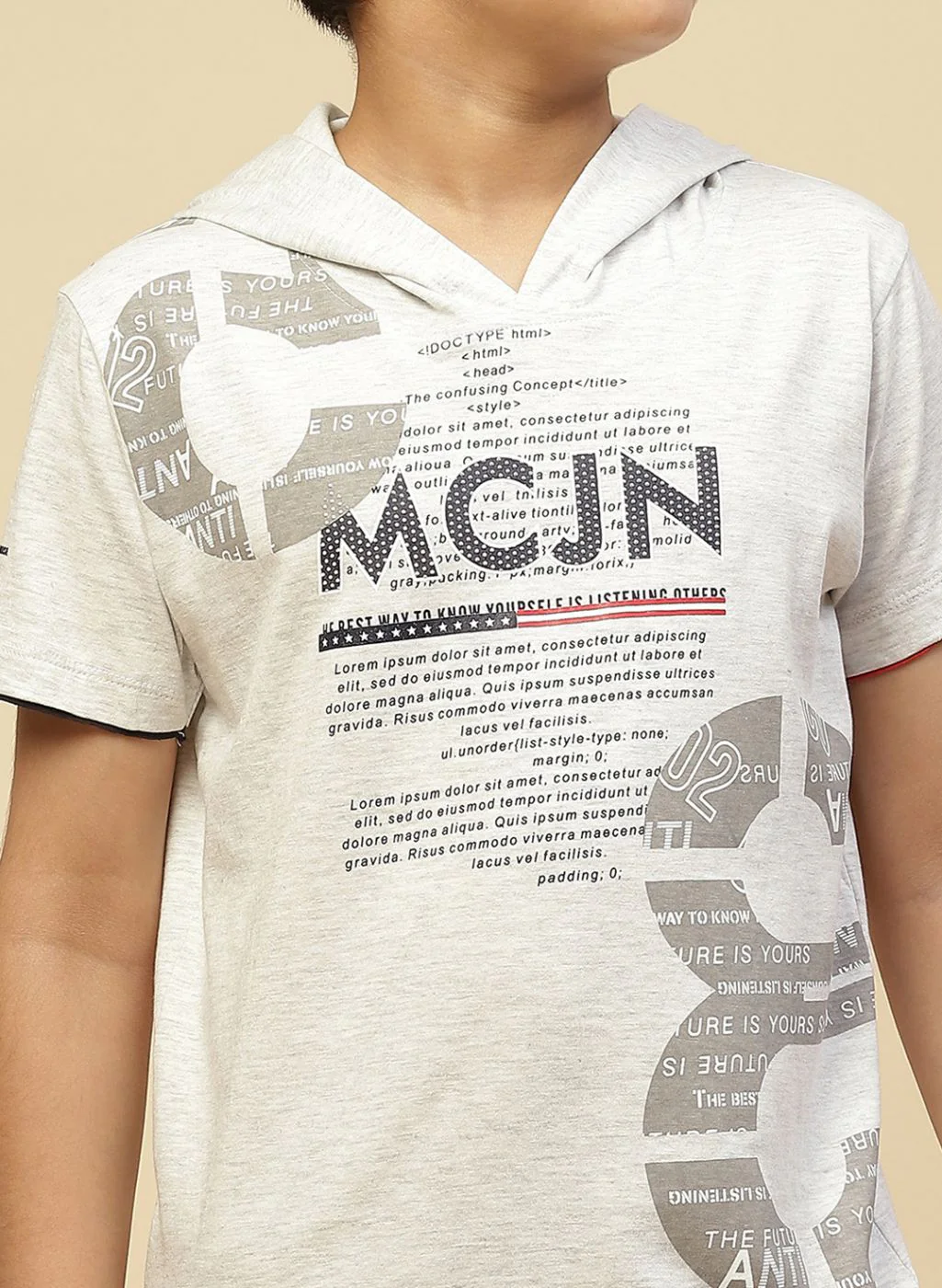 Boys Grey Printed T-Shirt - Image 6