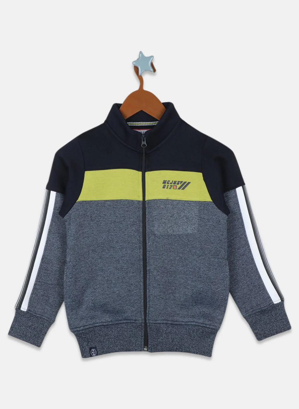 Boys Grey Printed Tracksuit - Image 3