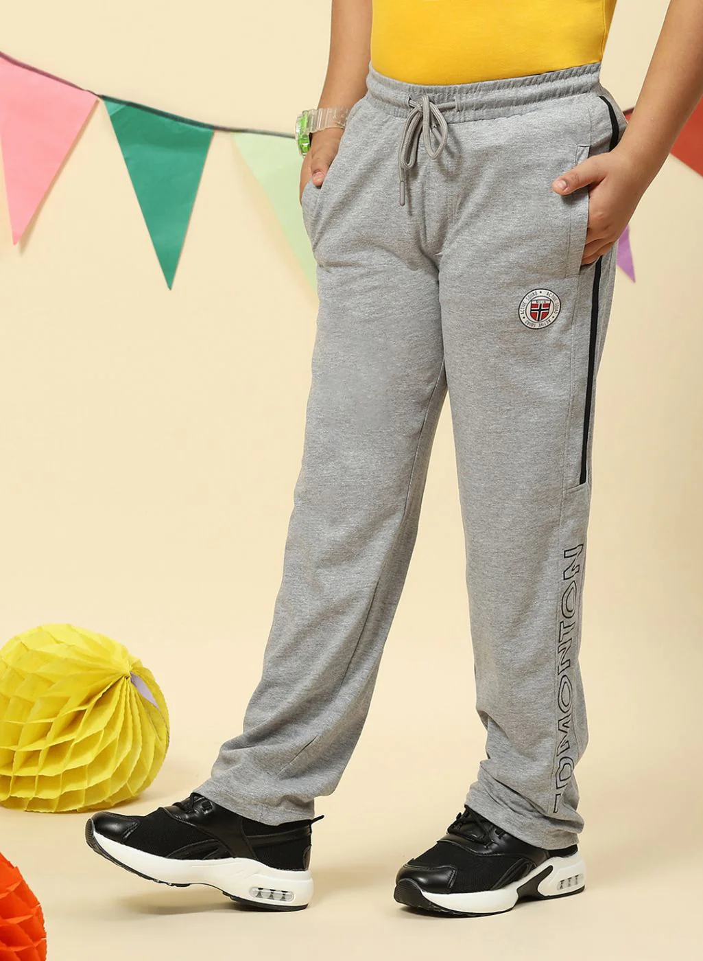 Boys Grey Regular Fit Lower - Image 3