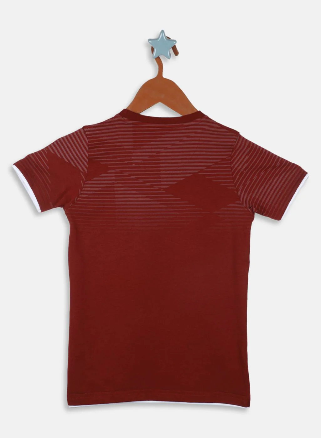 Boys Maroon Printed T-Shirt - Image 2