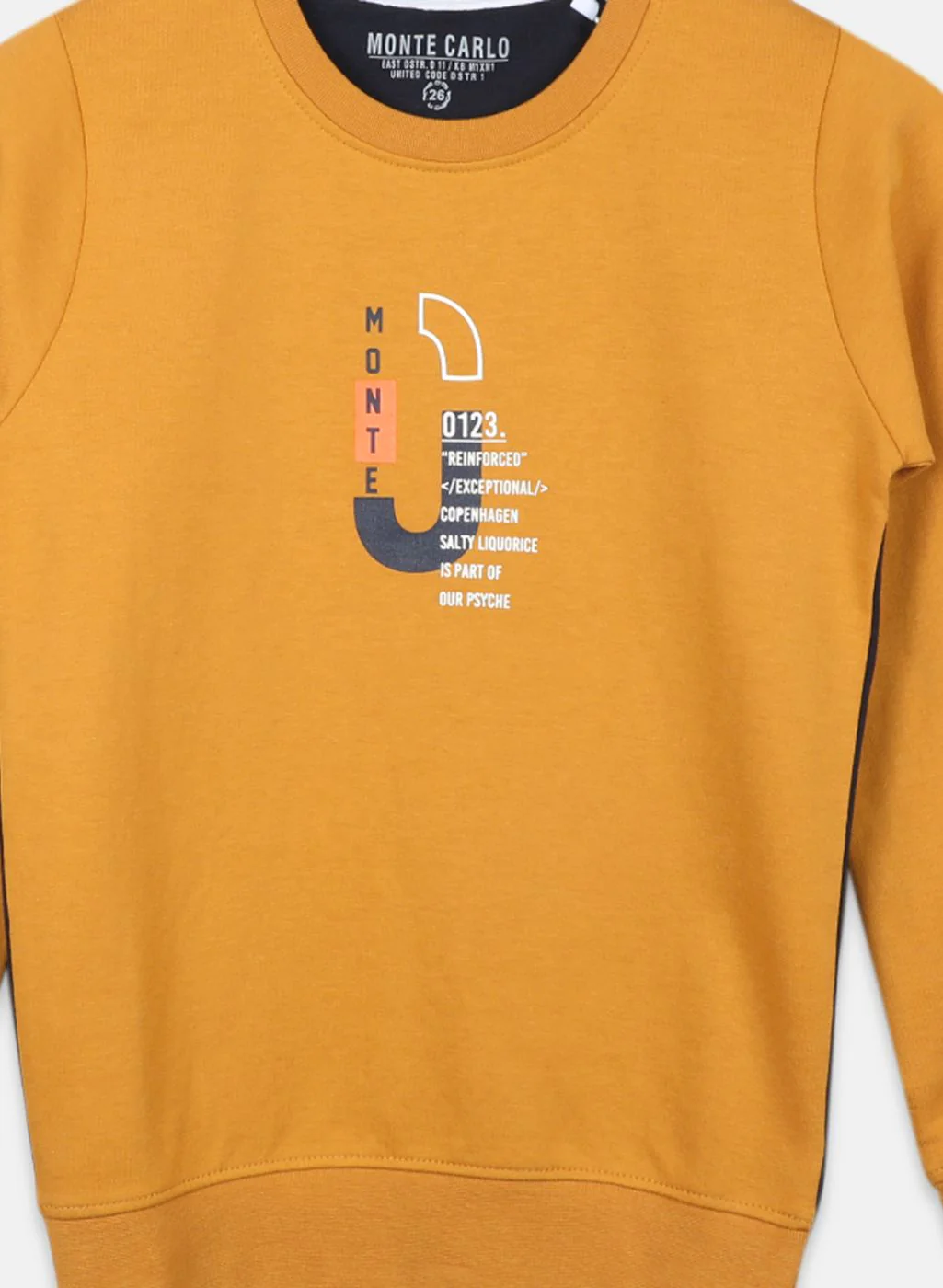 Boys Mustard Printed Sweatshirt - Image 3
