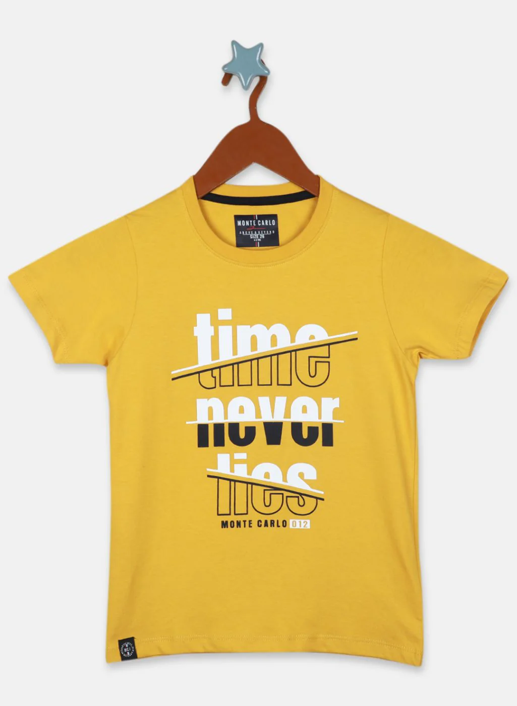 Boys Mustard Printed T-Shirt - Image 5