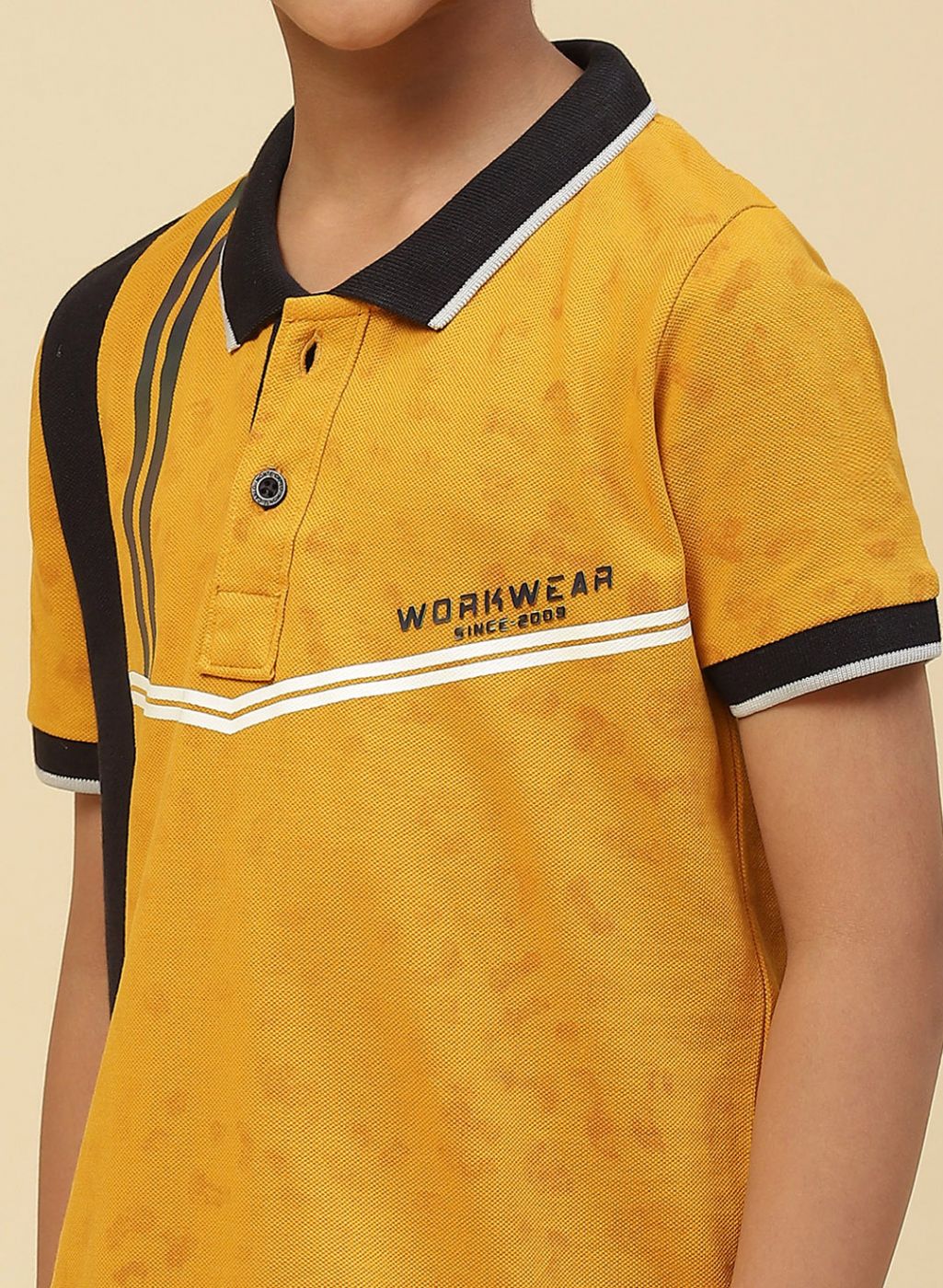 Boys Mustard Printed T-Shirt - Image 6