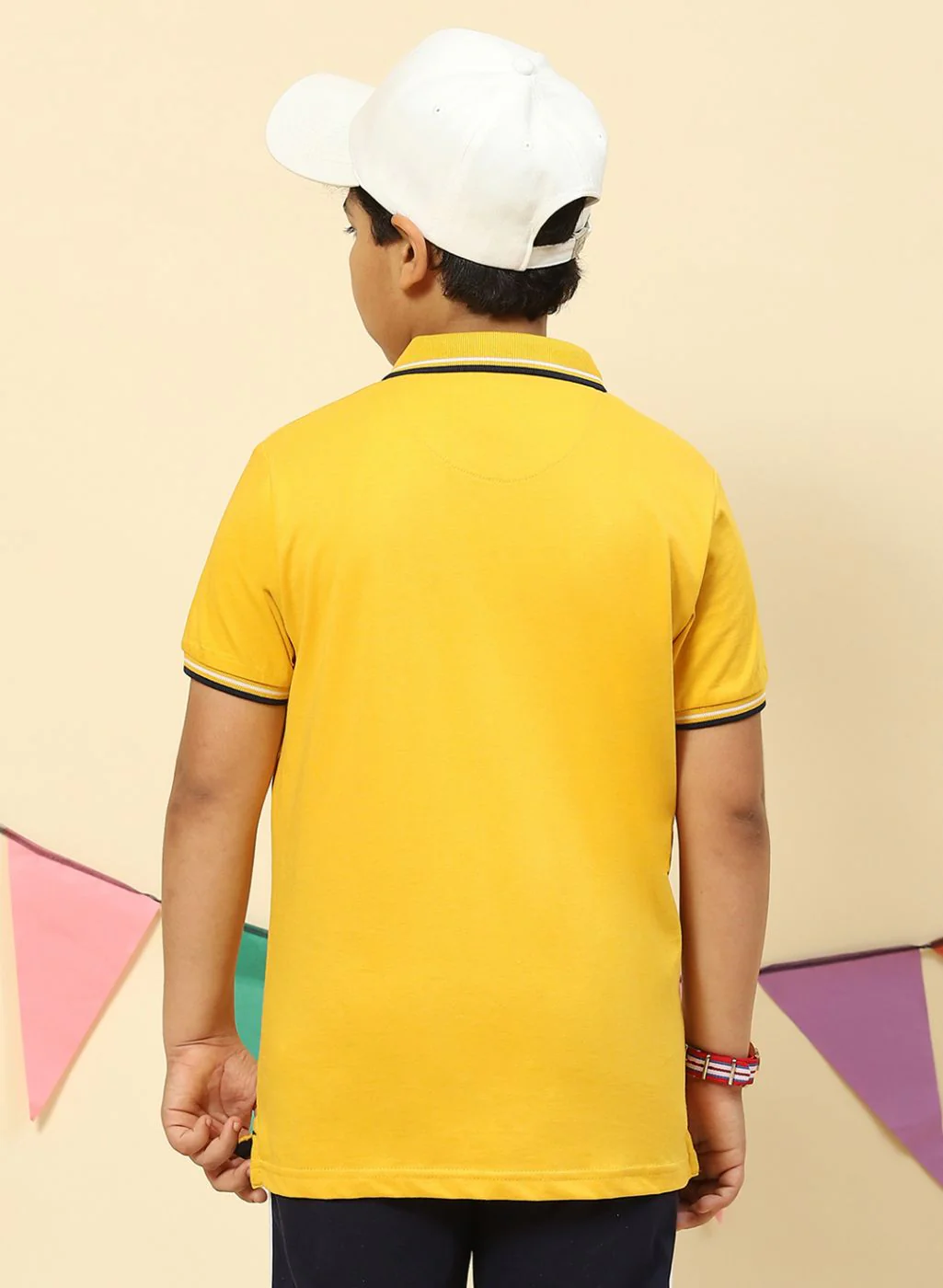 Boys Mustard Printed T-Shirt - Image 5