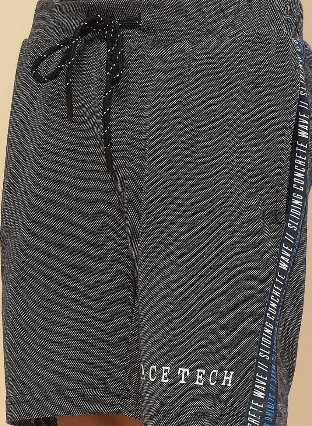 Boys NAvy Blue Printed Bermuda - Image 6