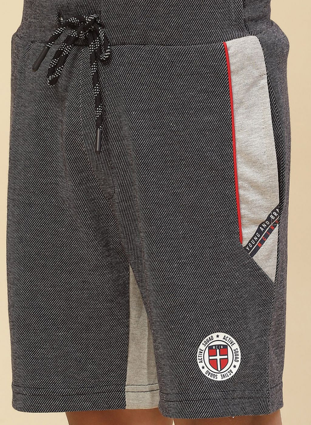 Boys NAvy Blue Printed Bermuda - Image 5