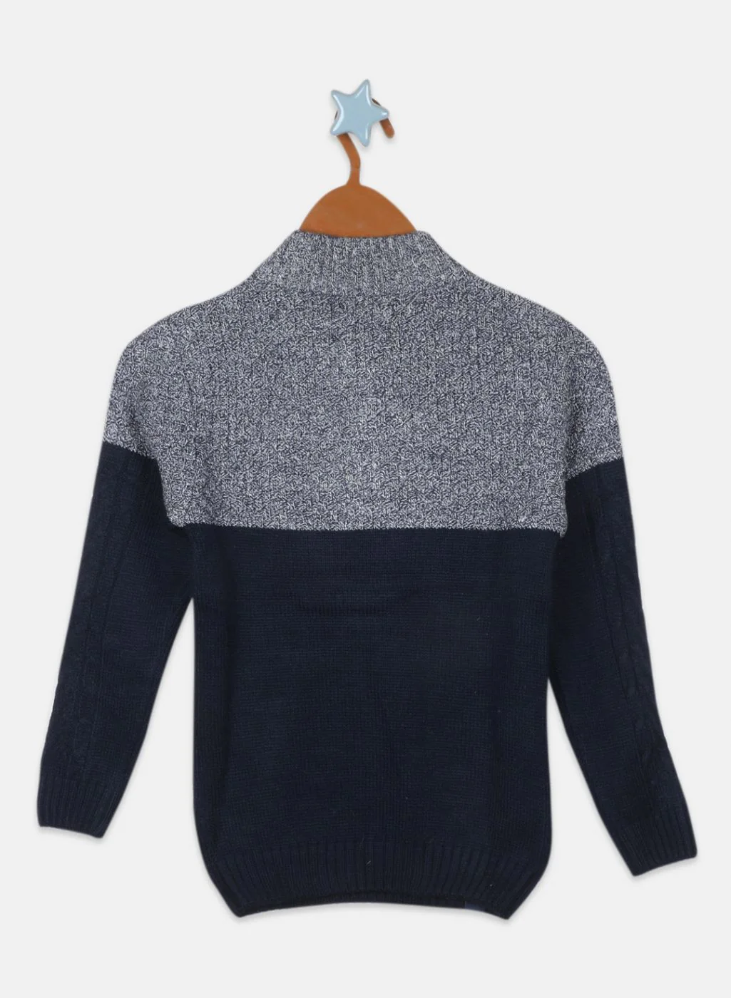 Boys NAvy Blue Printed Pullover - Image 2