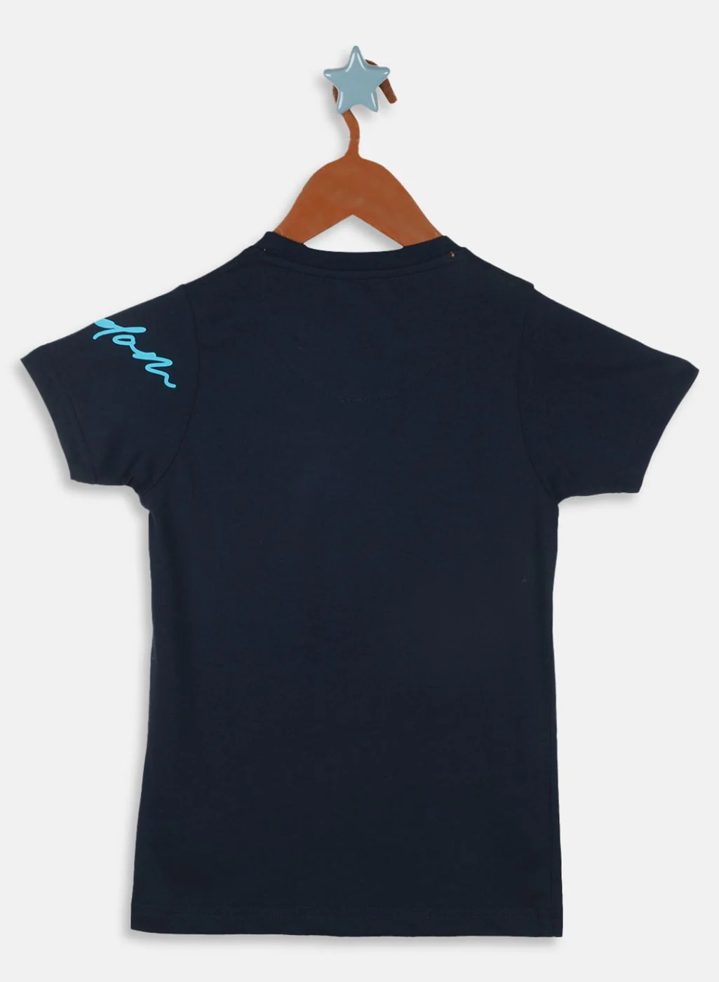 Boys Navy Blue Printed T-Shirt - Image 2