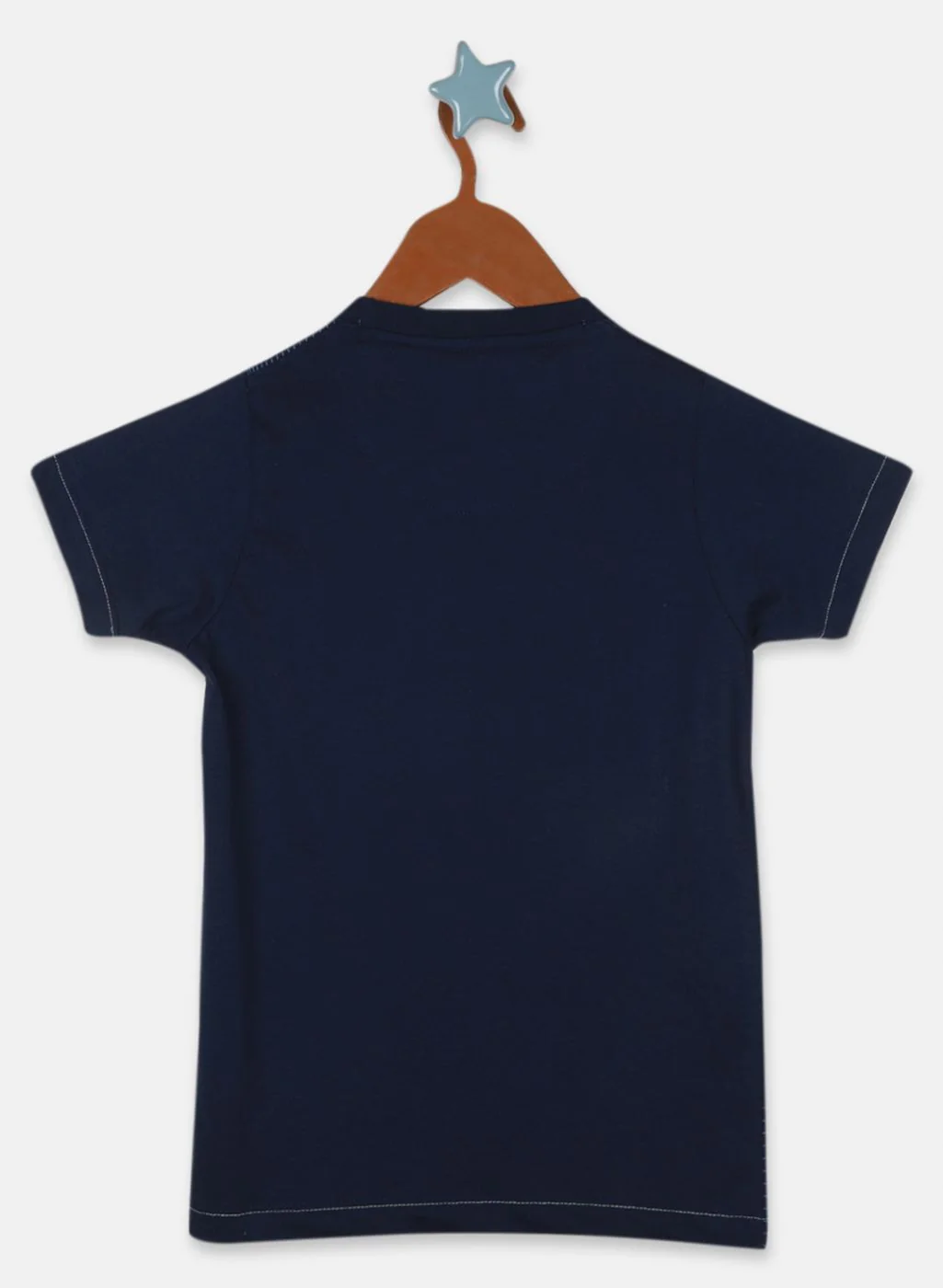 Boys NAvy Blue Printed T-Shirt - Image 2
