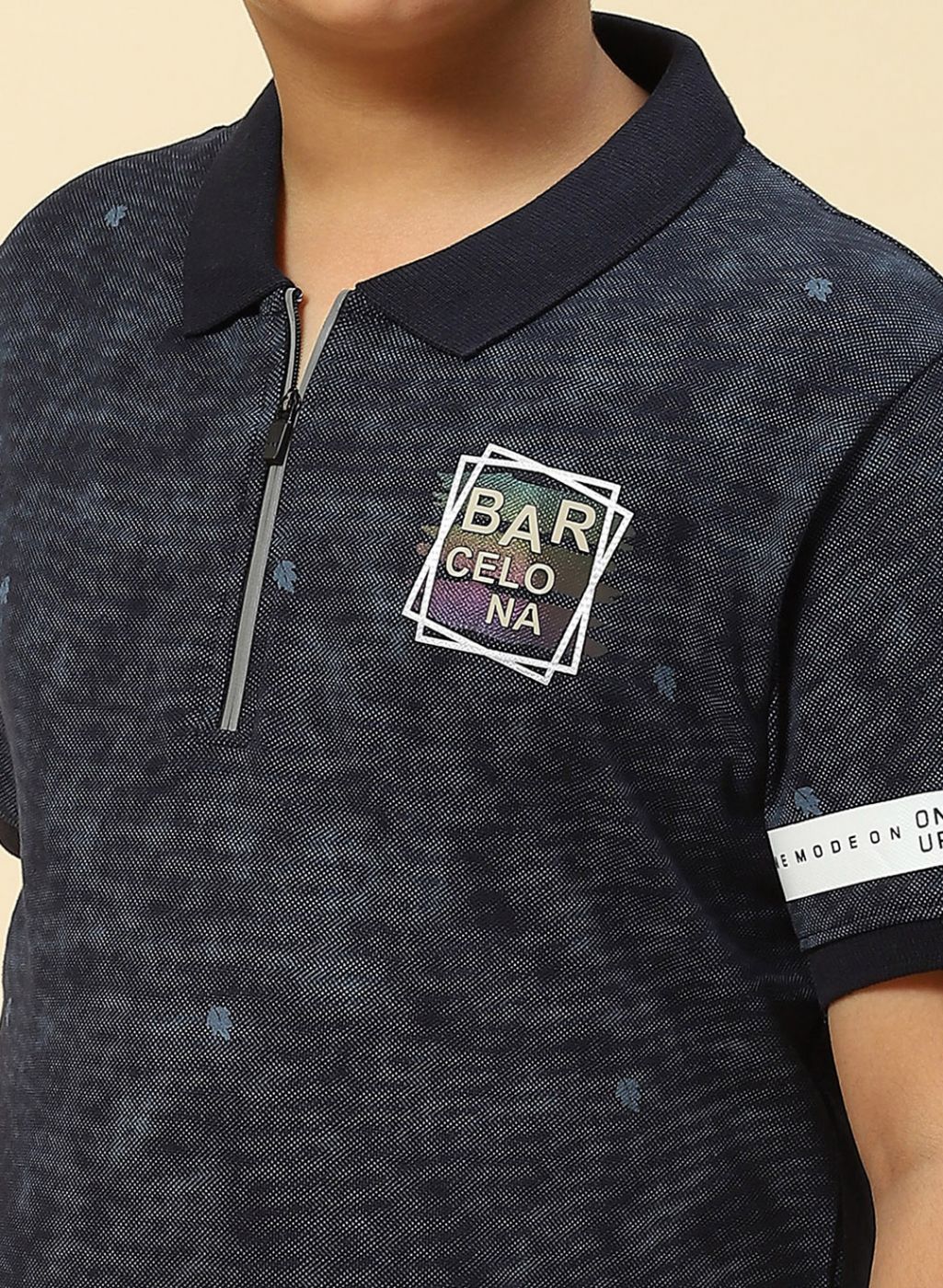 Boys Navy Blue Printed T-Shirt - Image 6