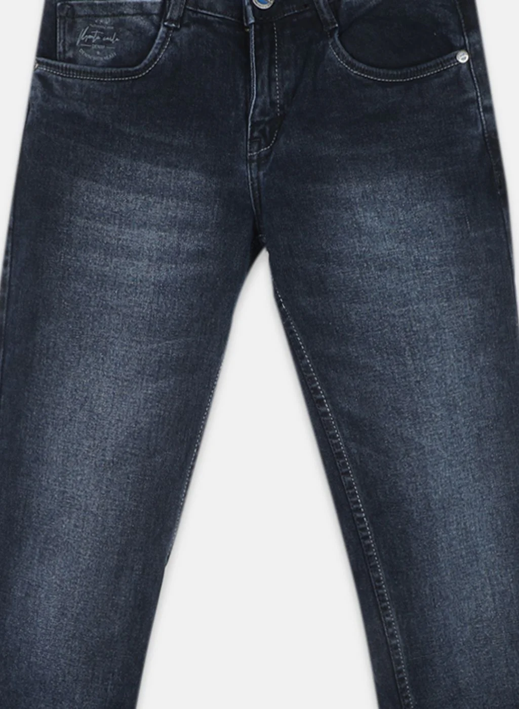 Boys NAvy Blue Regular Fit Denim - Image 3