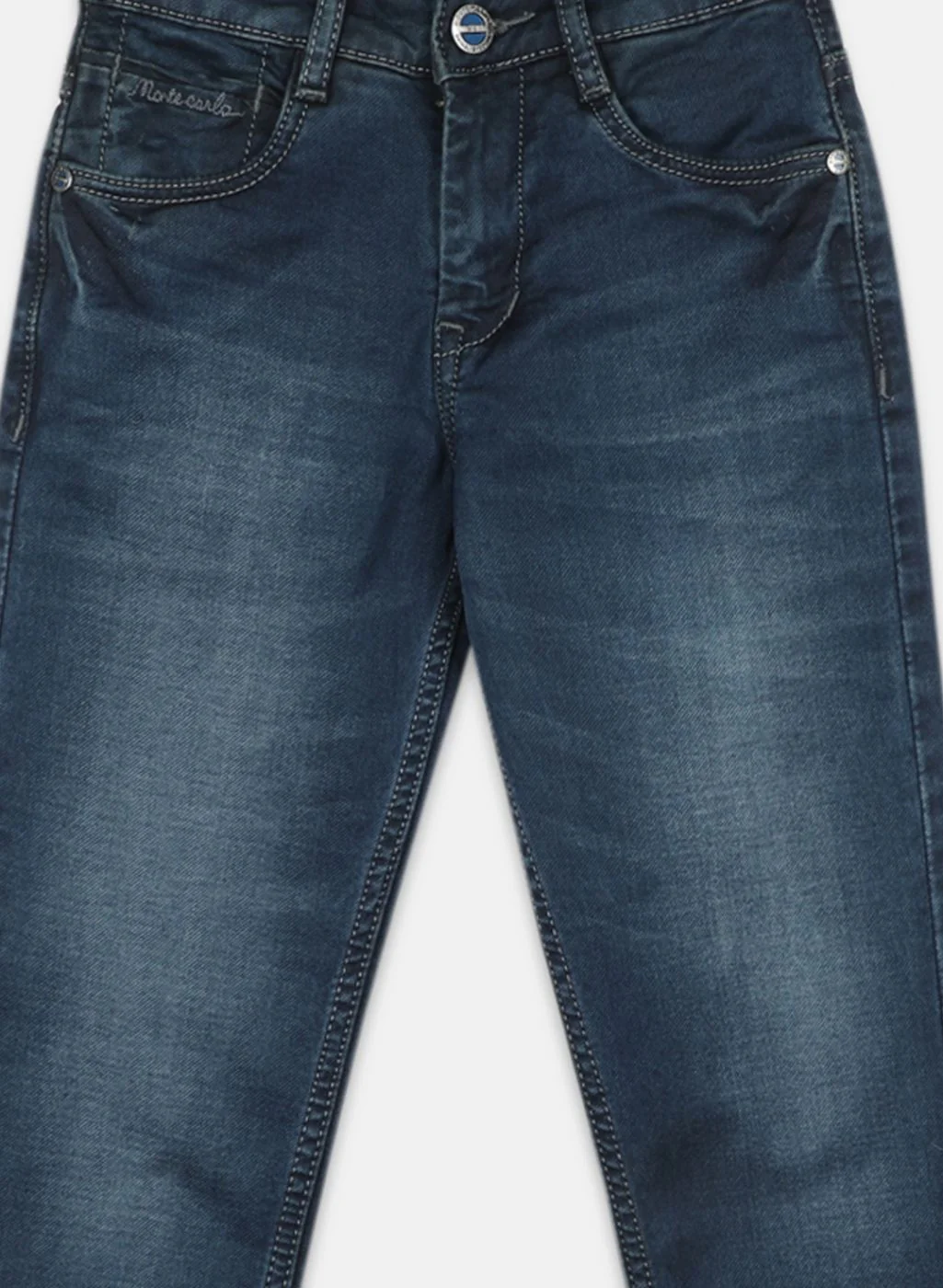Boys NAvy Blue Regular Fit Denim - Image 3