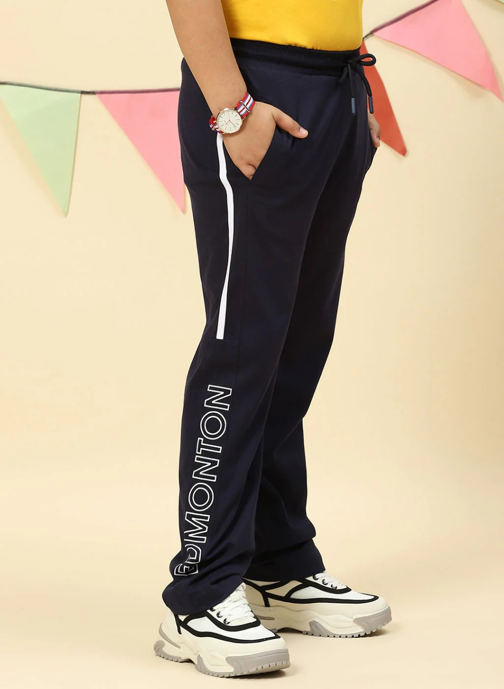 Boys NAvy Blue Regular Fit Lower - Image 4
