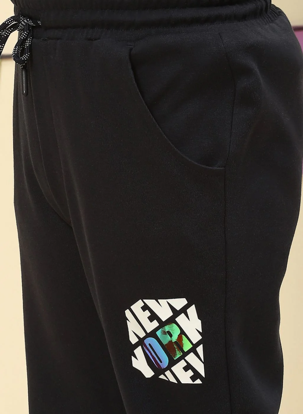 Boys NAvy Blue Regular Fit Lower - Image 6