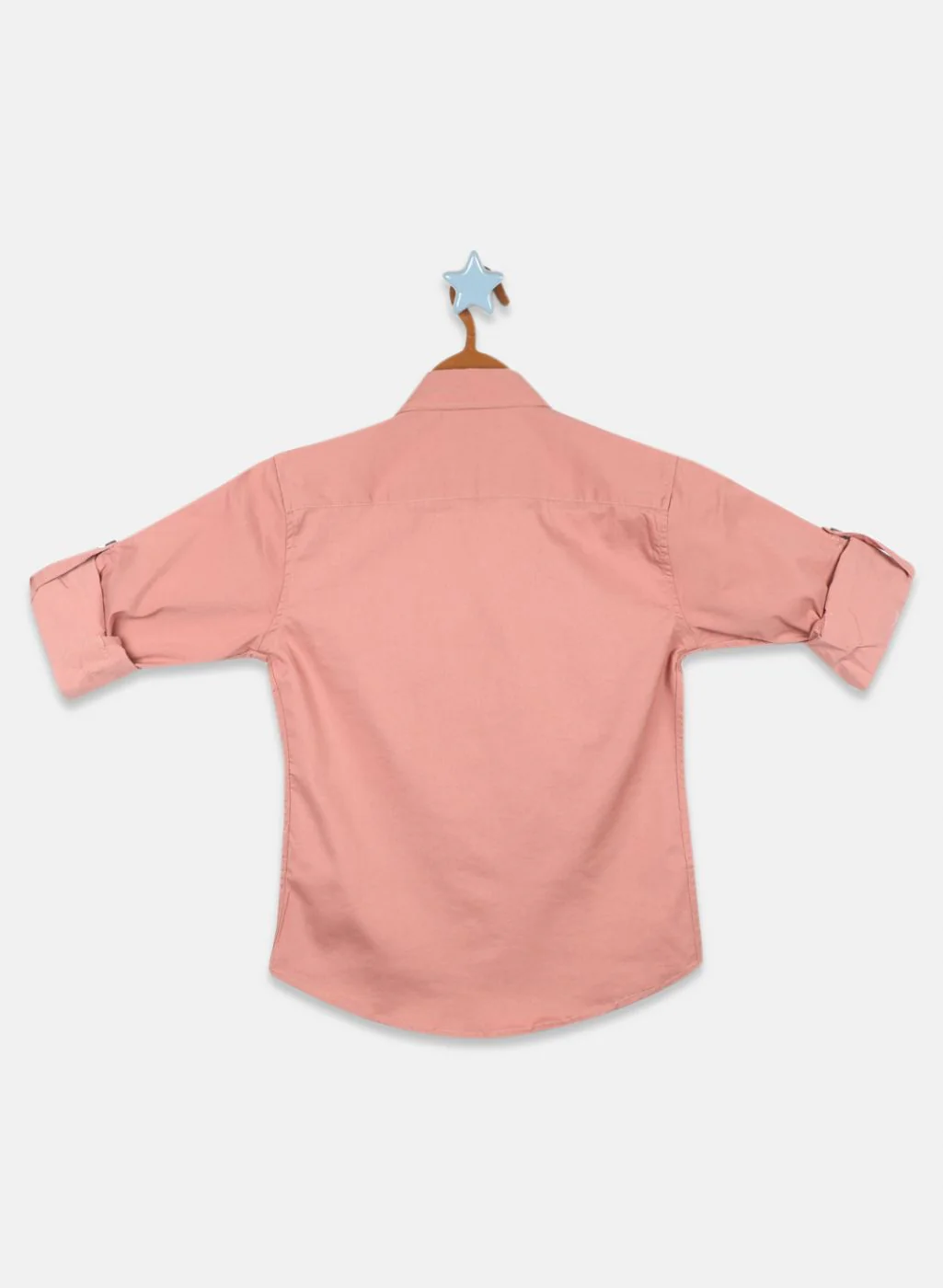 Boys Peach Solid Shirt - Image 2