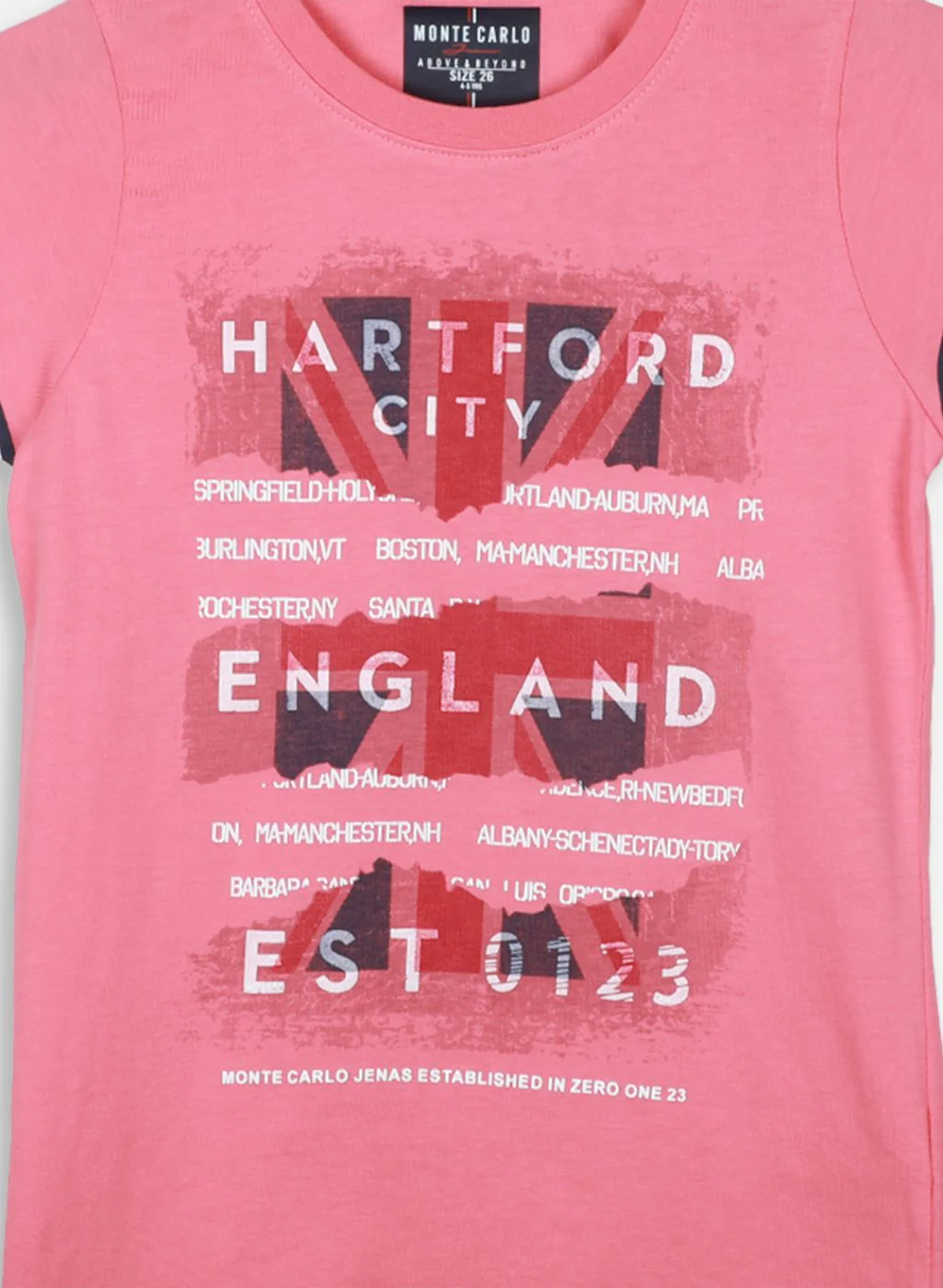 Boys Pink Printed T-Shirt - Image 3