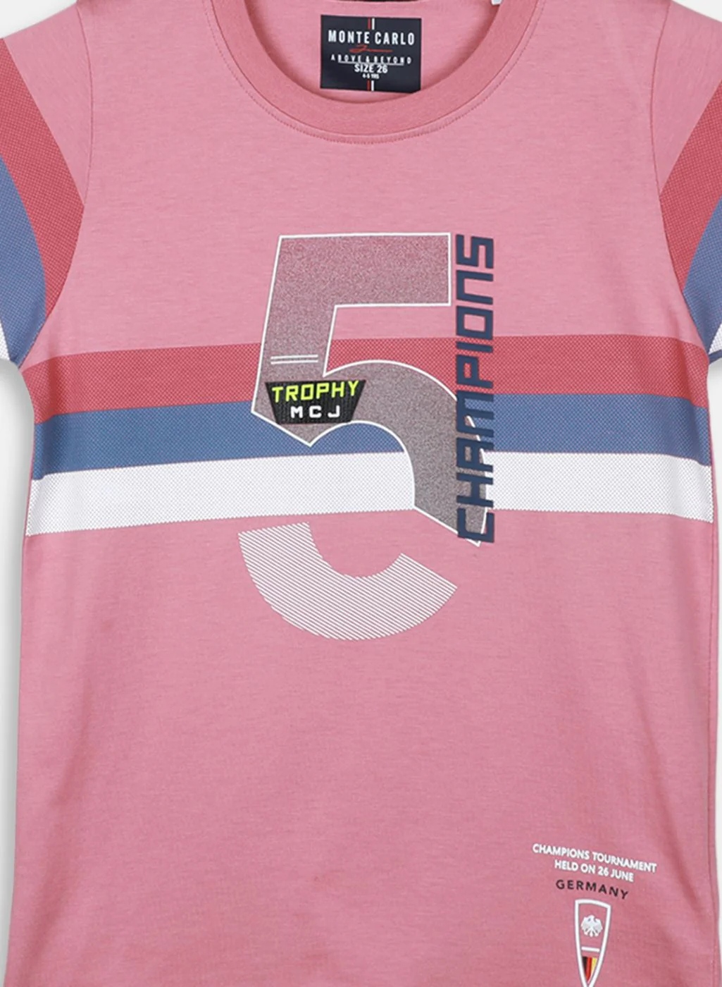 Boys Pink Printed T-Shirt - Image 3