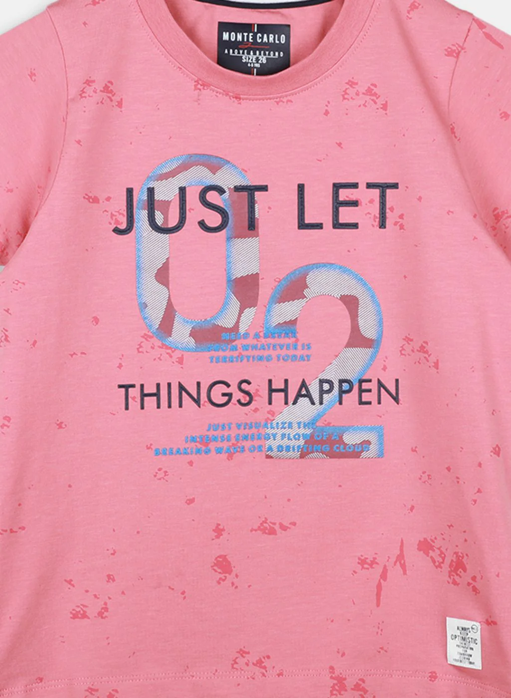 Boys Pink Printed T-Shirt - Image 3
