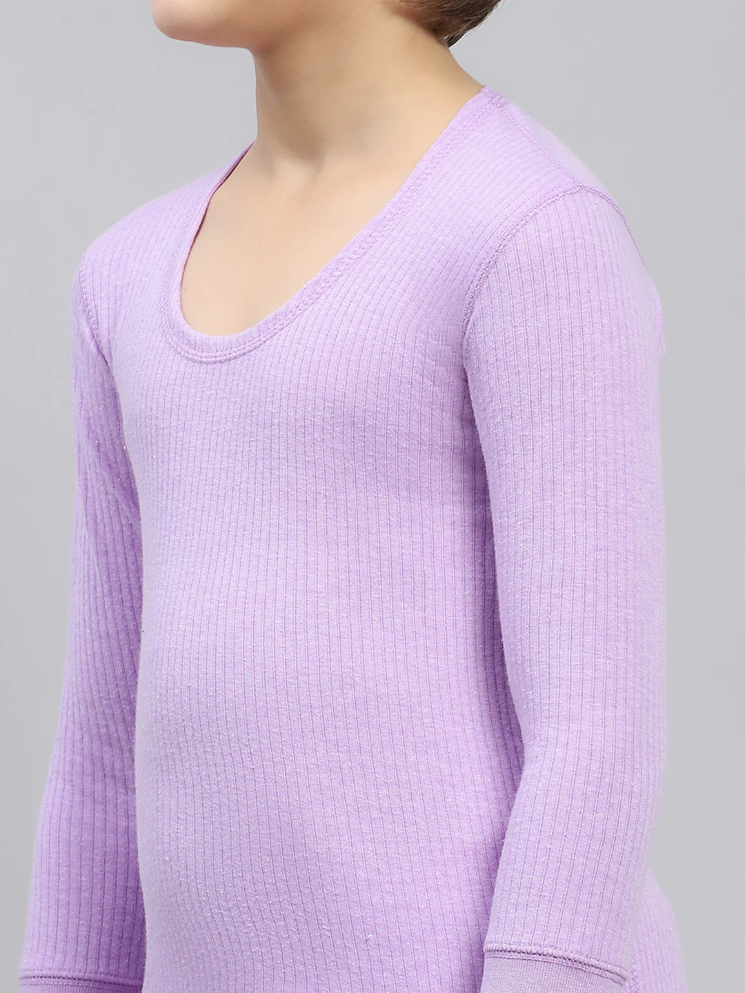 Boys Purple Solid Thermal Vest - Image 7