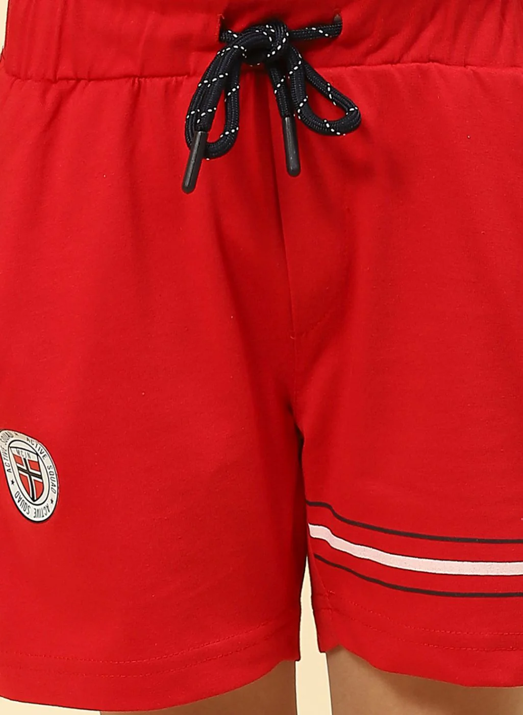 Boys Red Printed Bermuda - Image 6