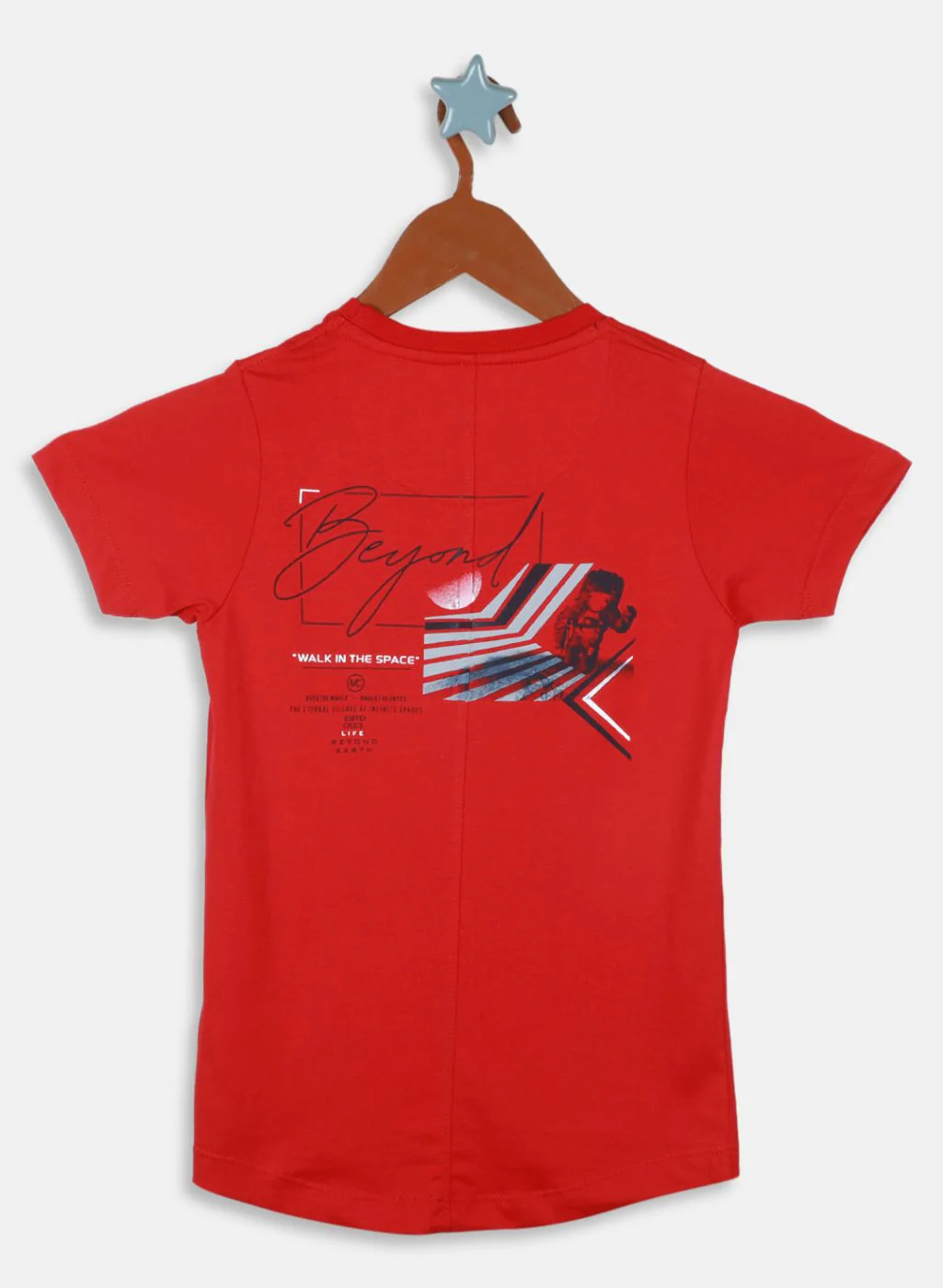 Boys Red Printed T-Shirt - Image 2