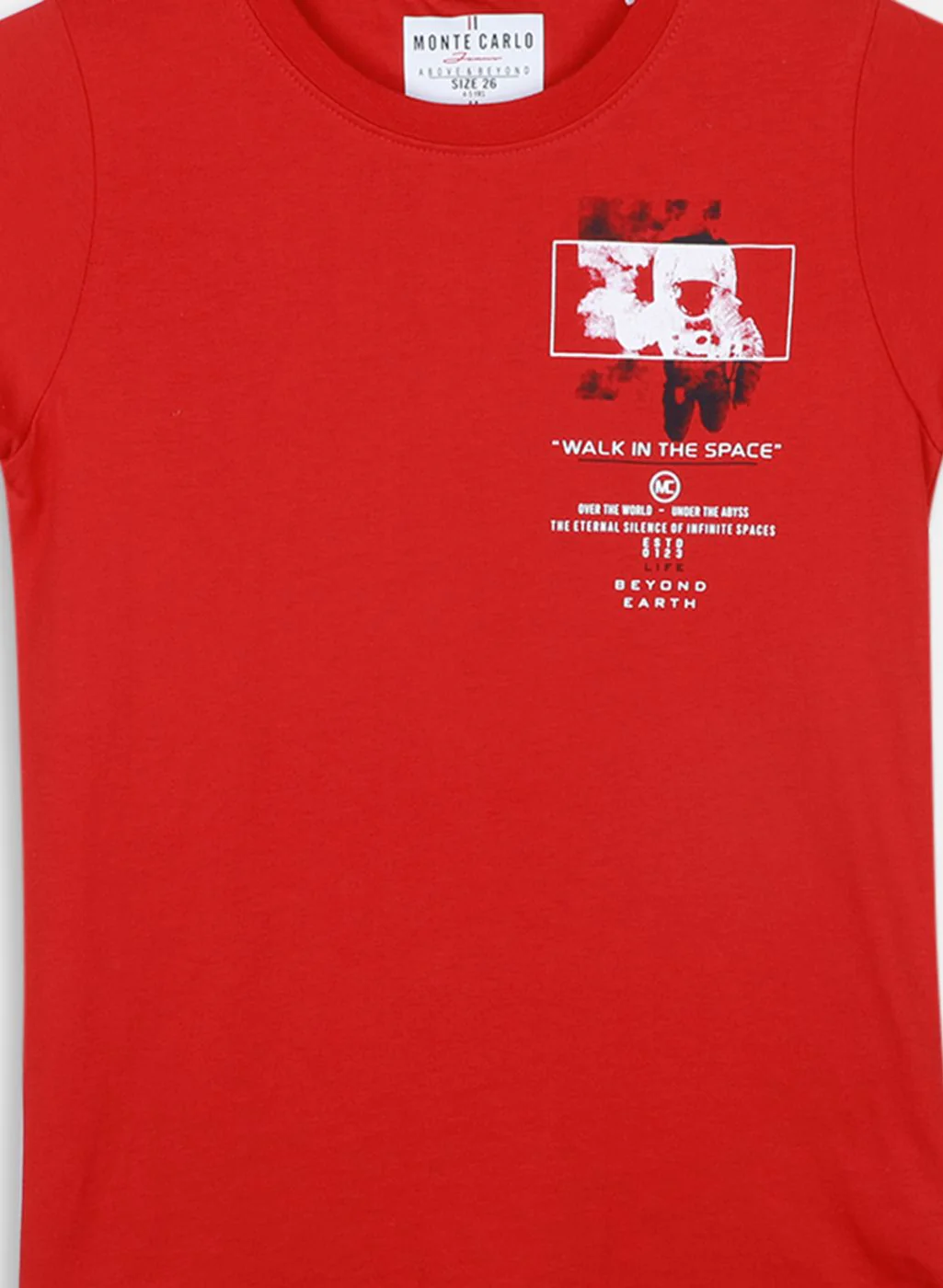 Boys Red Printed T-Shirt - Image 3