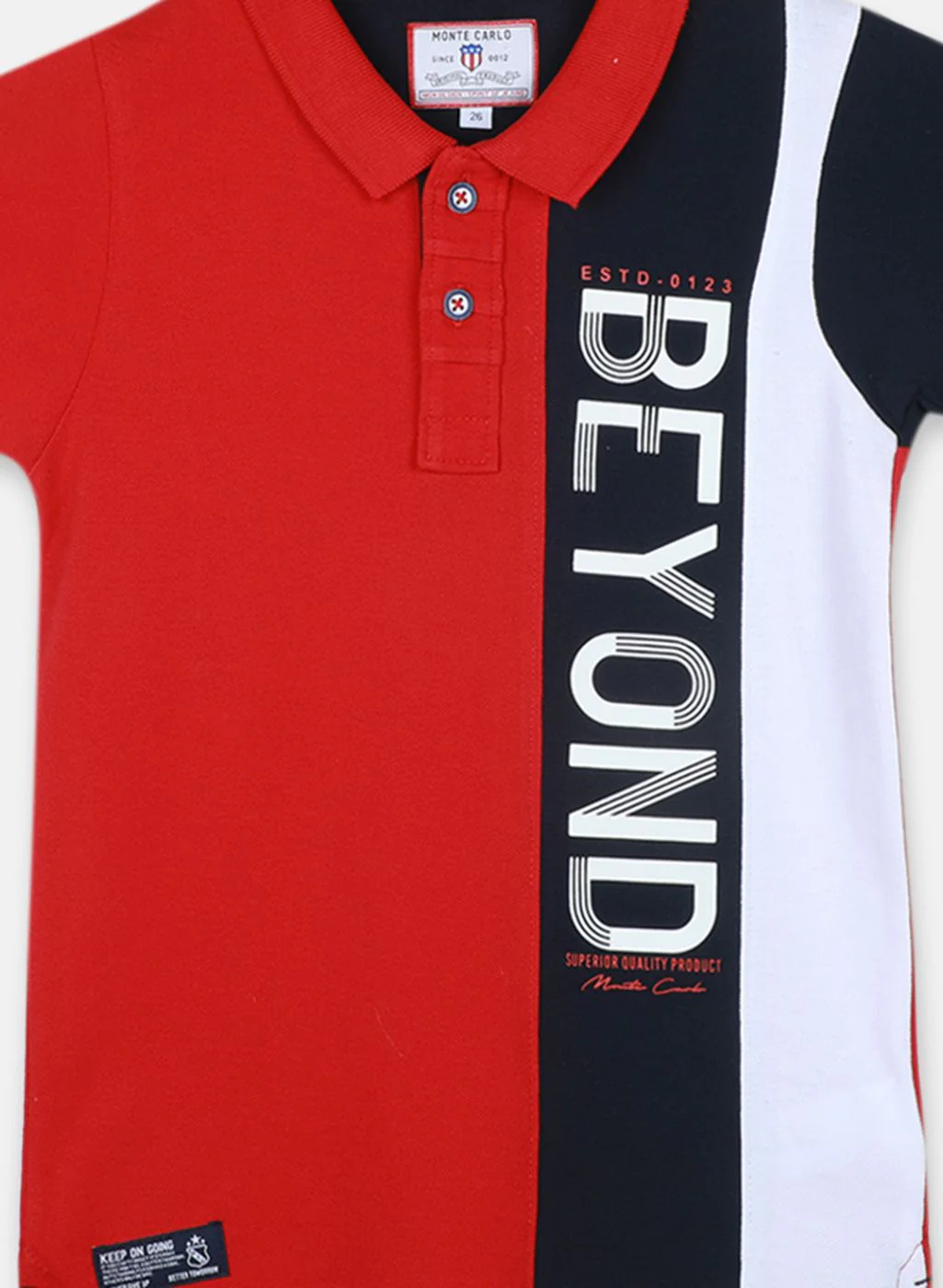 Boys Red Printed T-Shirt - Image 3