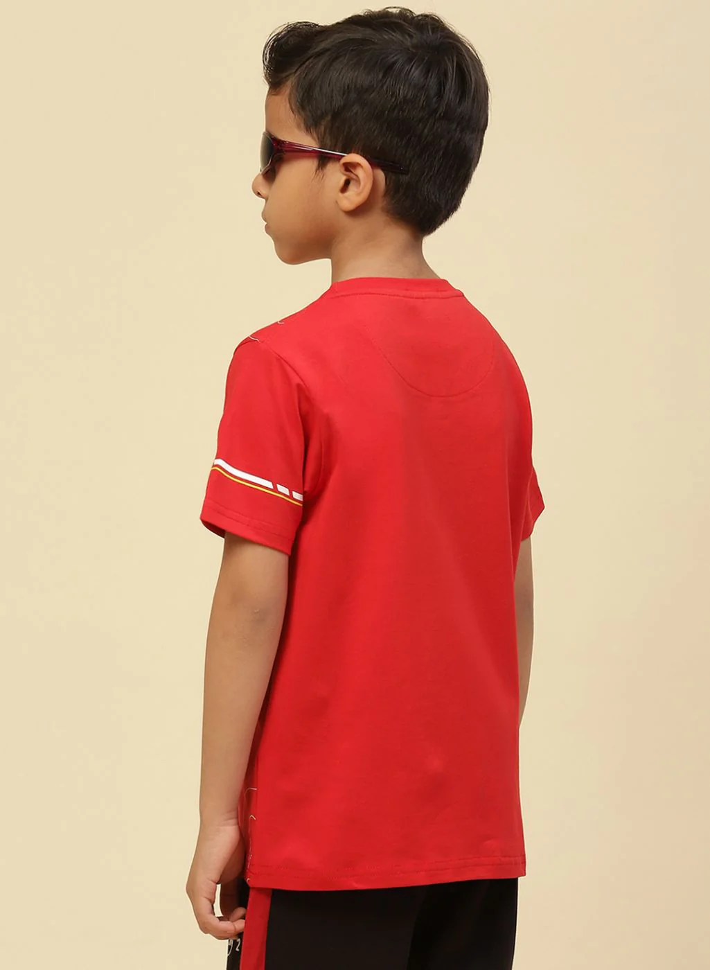 Boys Red Printed T-Shirt - Image 5