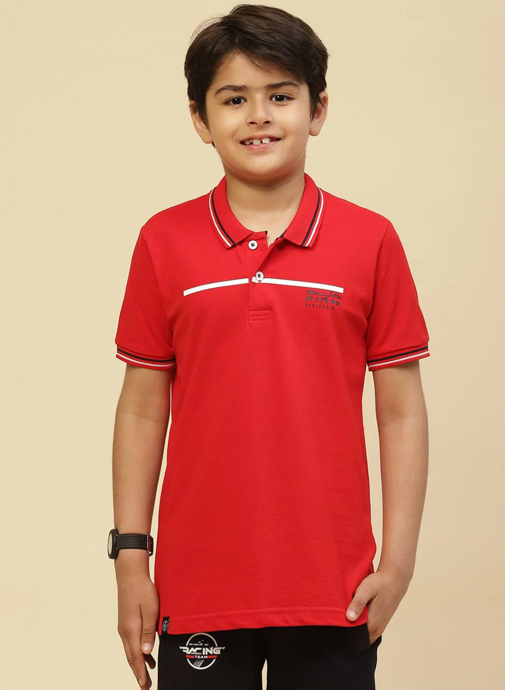 Boys Red Printed T-Shirt - Image 2