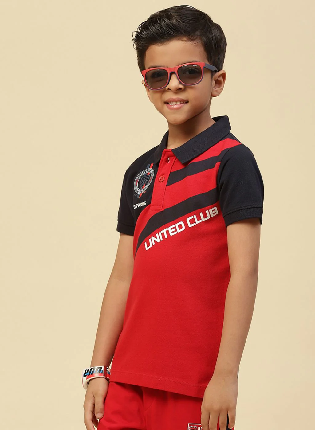 Boys Red Printed T-Shirt - Image 2