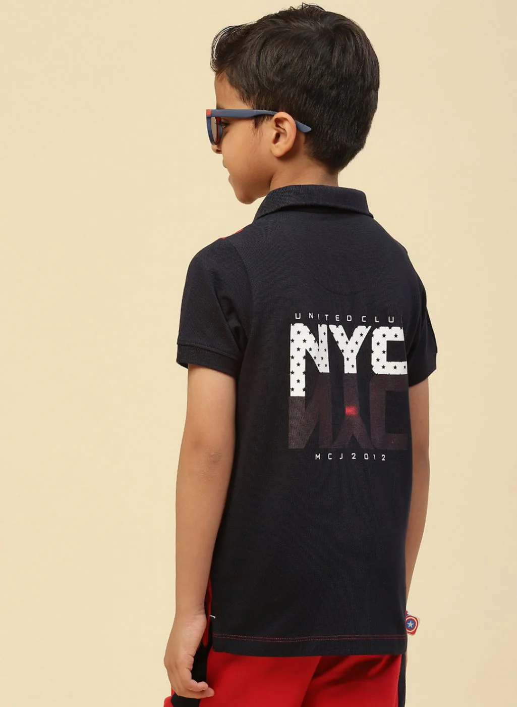 Boys Red Printed T-Shirt - Image 4