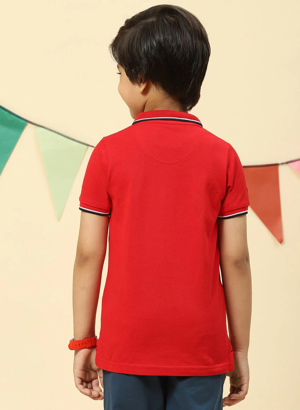 Boys Red Printed T-Shirt - Image 5