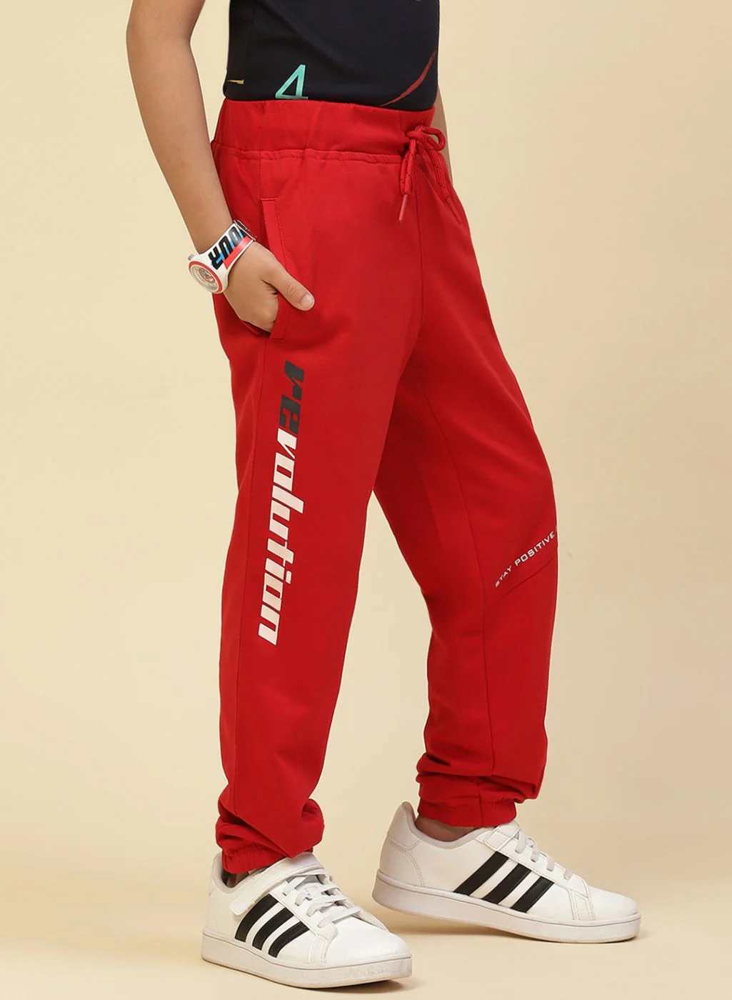 Boys Red Regular Fit Lower - Image 4
