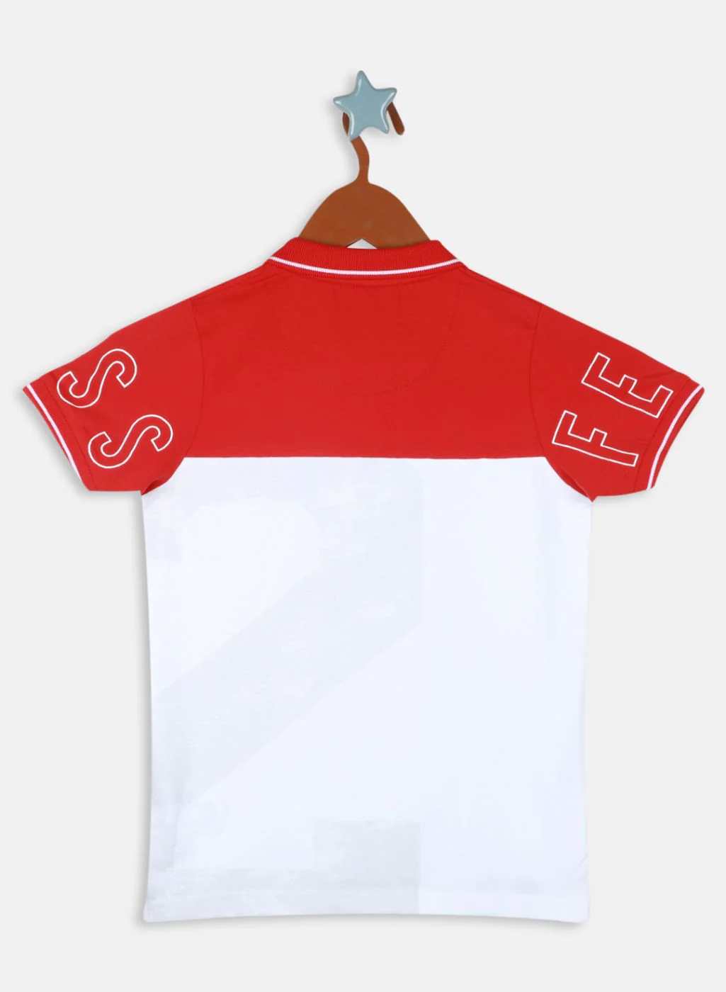 Boys Red & White Printed T-Shirt - Image 2