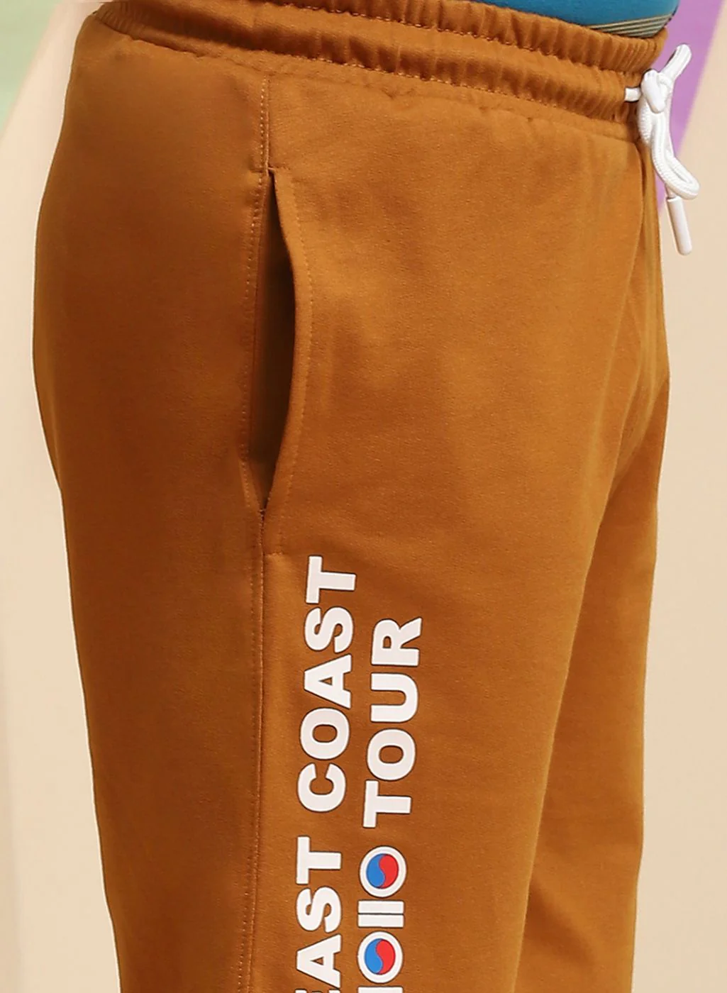 Boys Tan Brown Printed Bermuda - Image 6