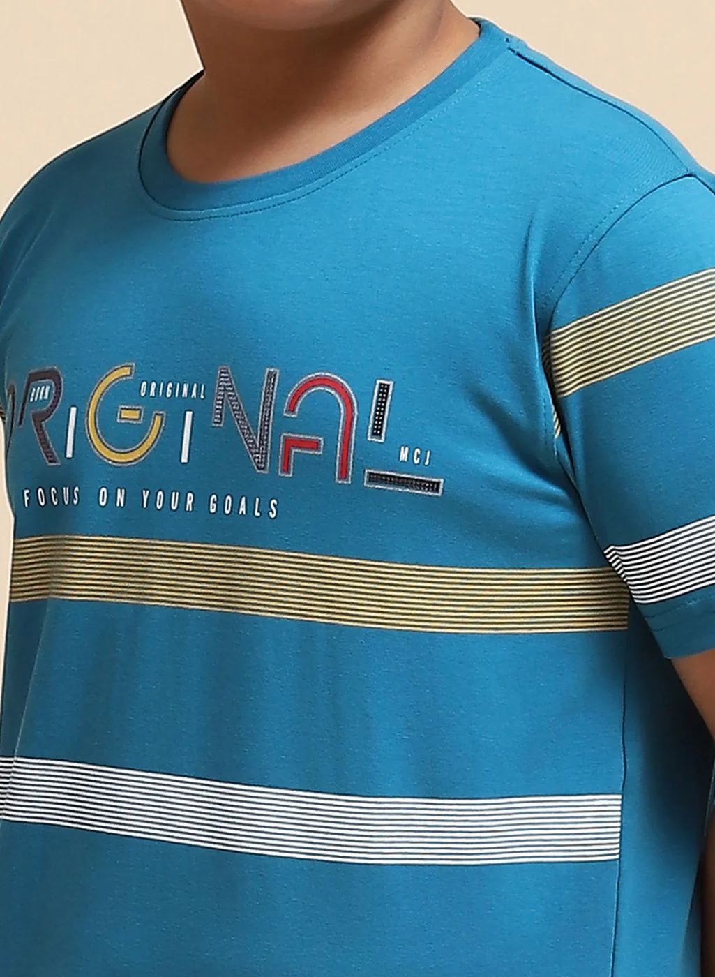 Boys Teal Blue Printed T-Shirt - Image 6