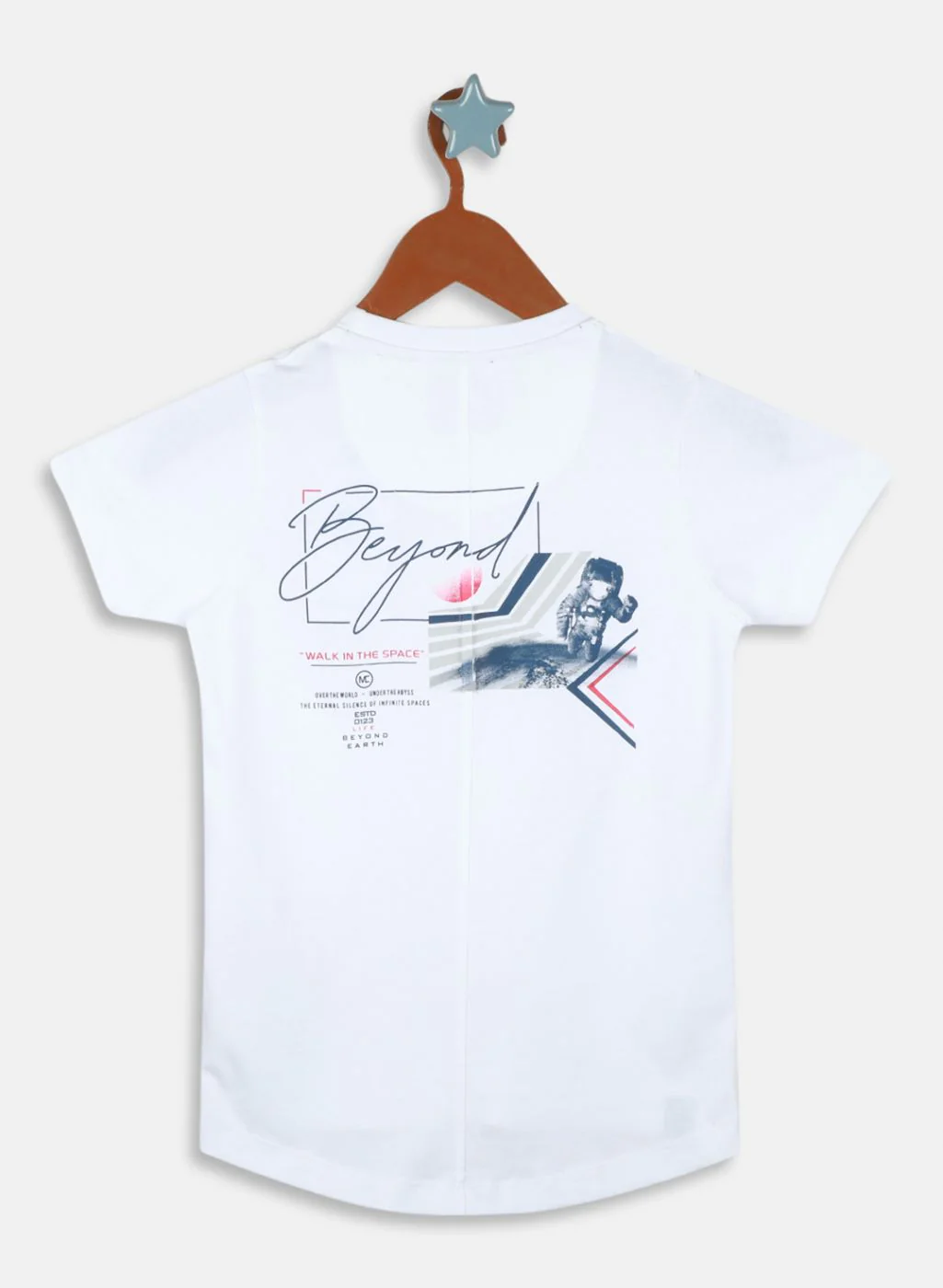 Boys White Printed T-Shirt - Image 2