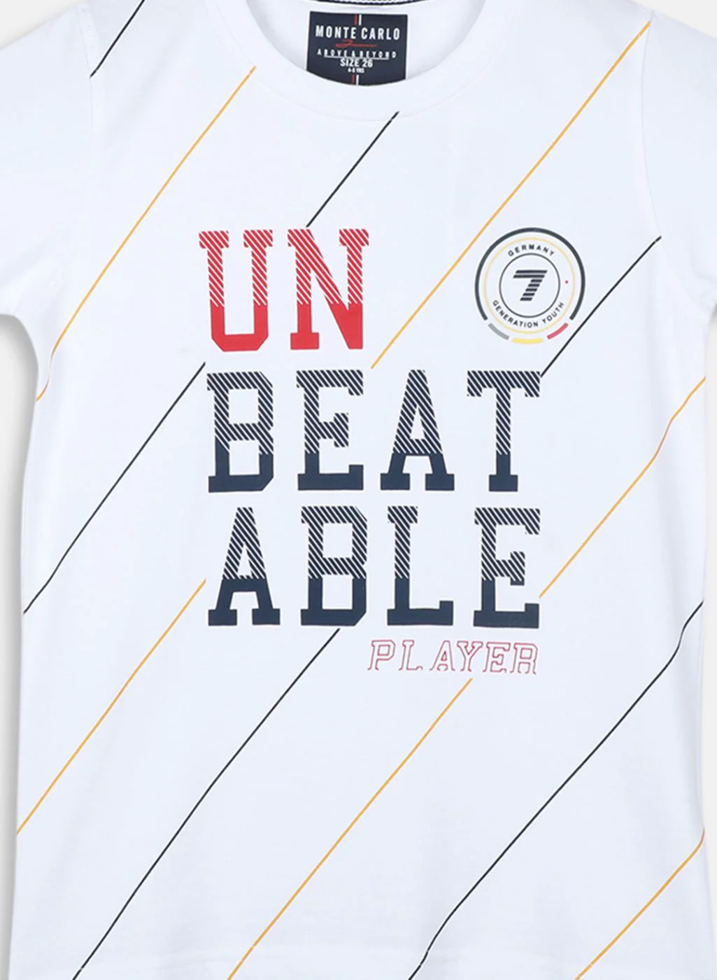 Boys White Printed T-Shirt - Image 3