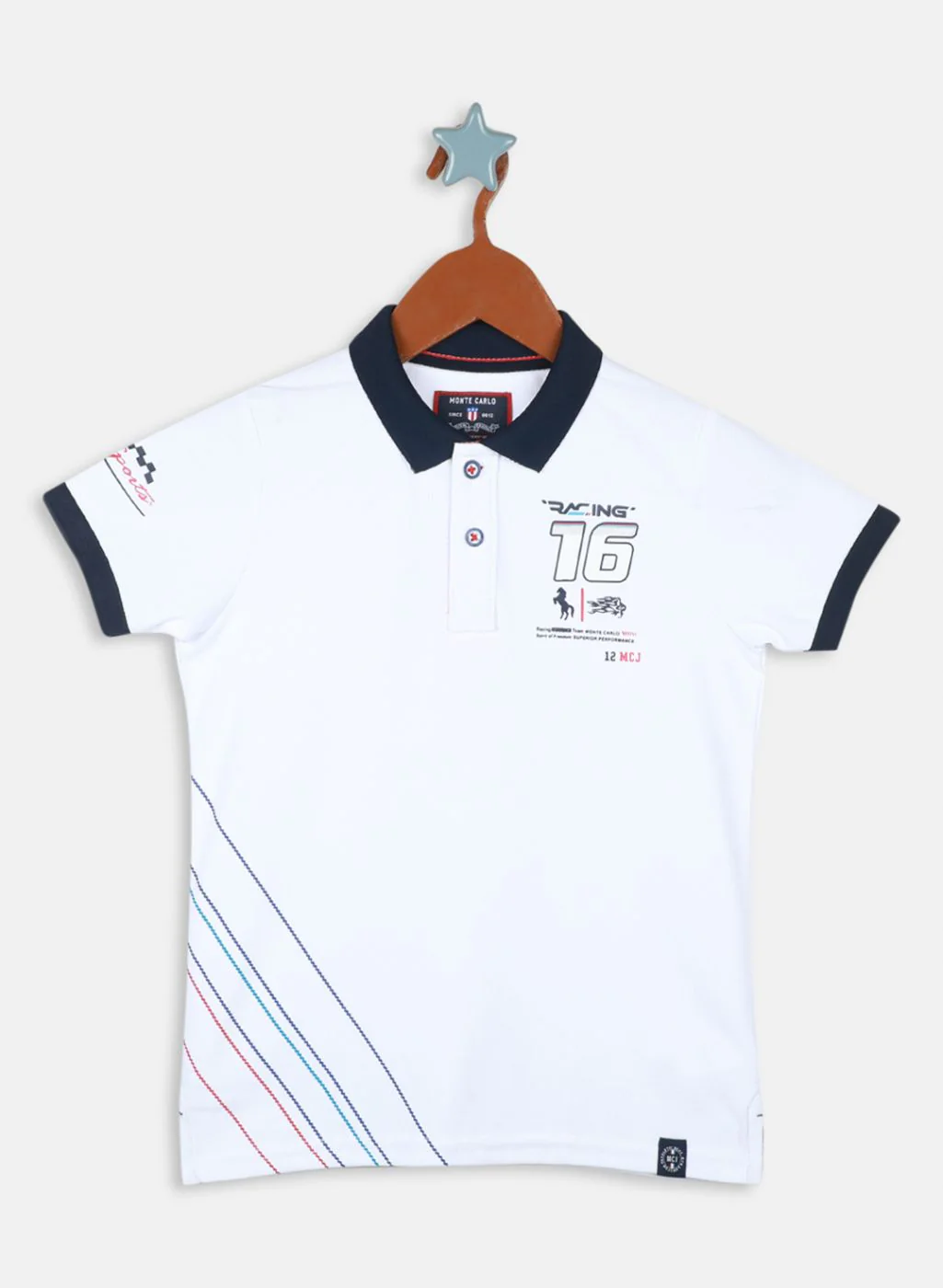 Boys White Printed T-Shirt