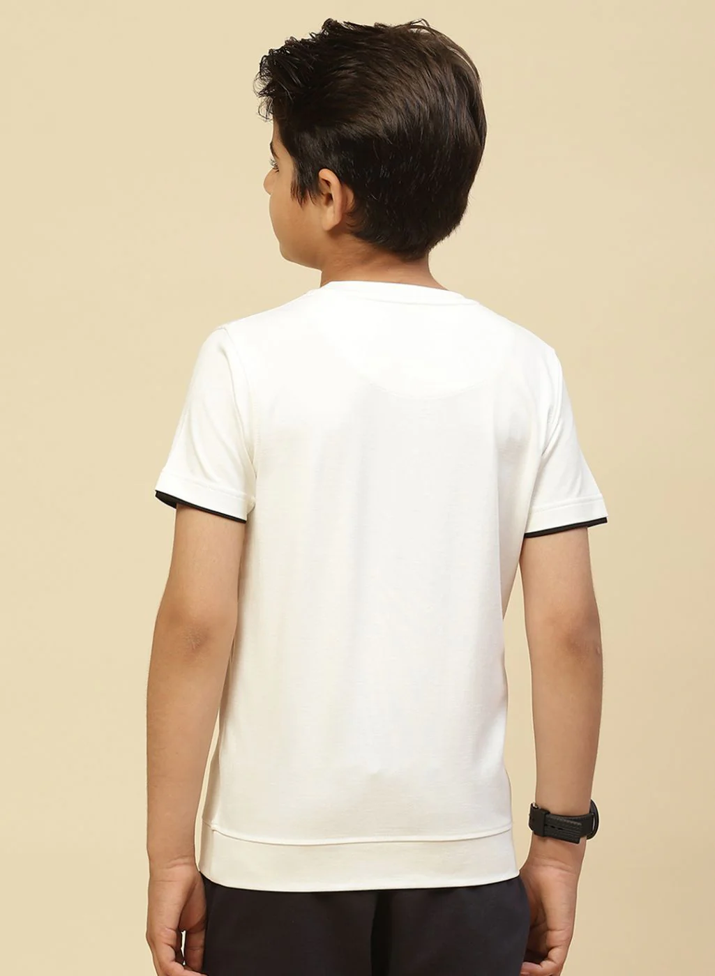 Boys White Printed T-Shirt - Image 5