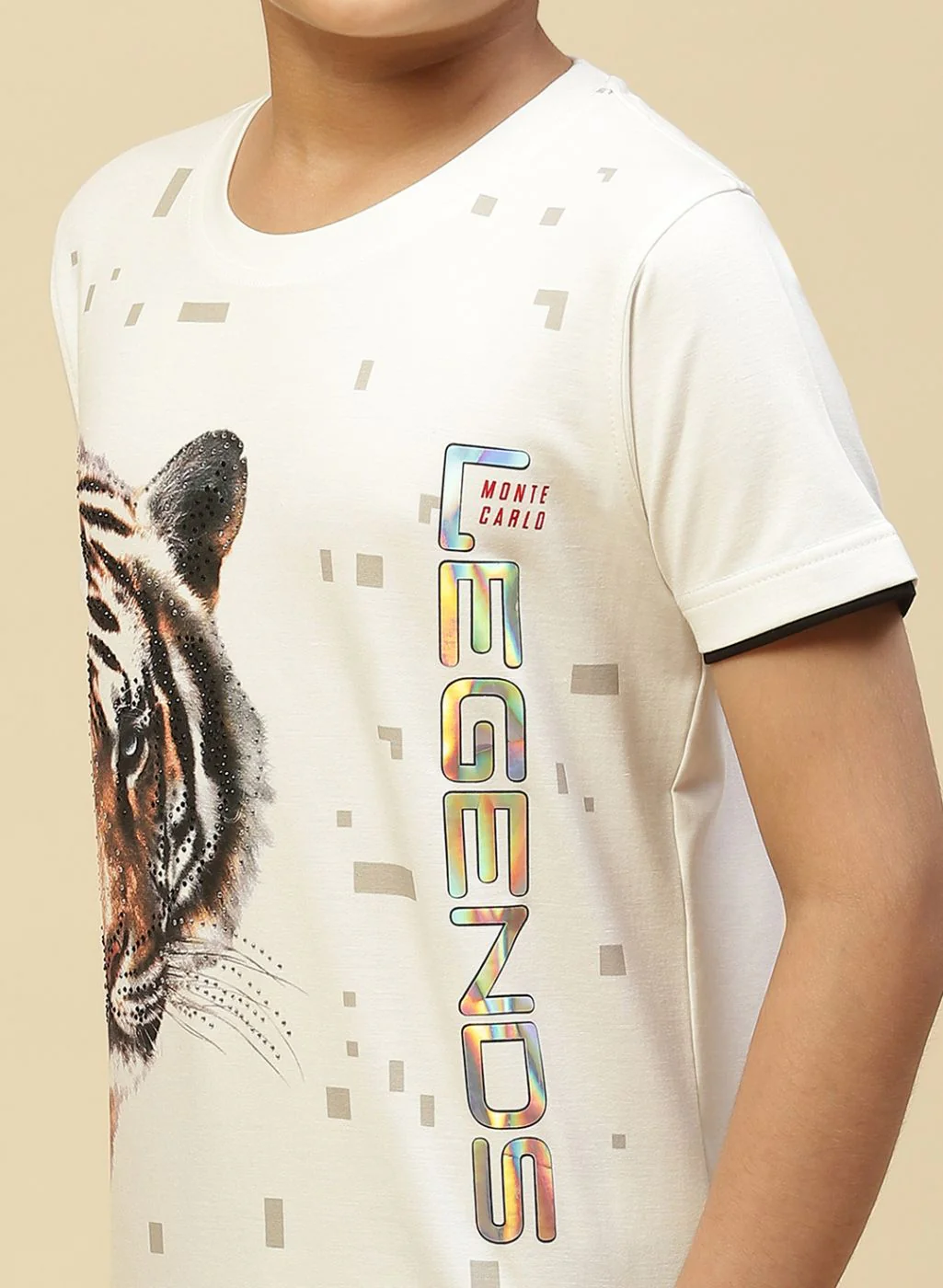 Boys White Printed T-Shirt - Image 6